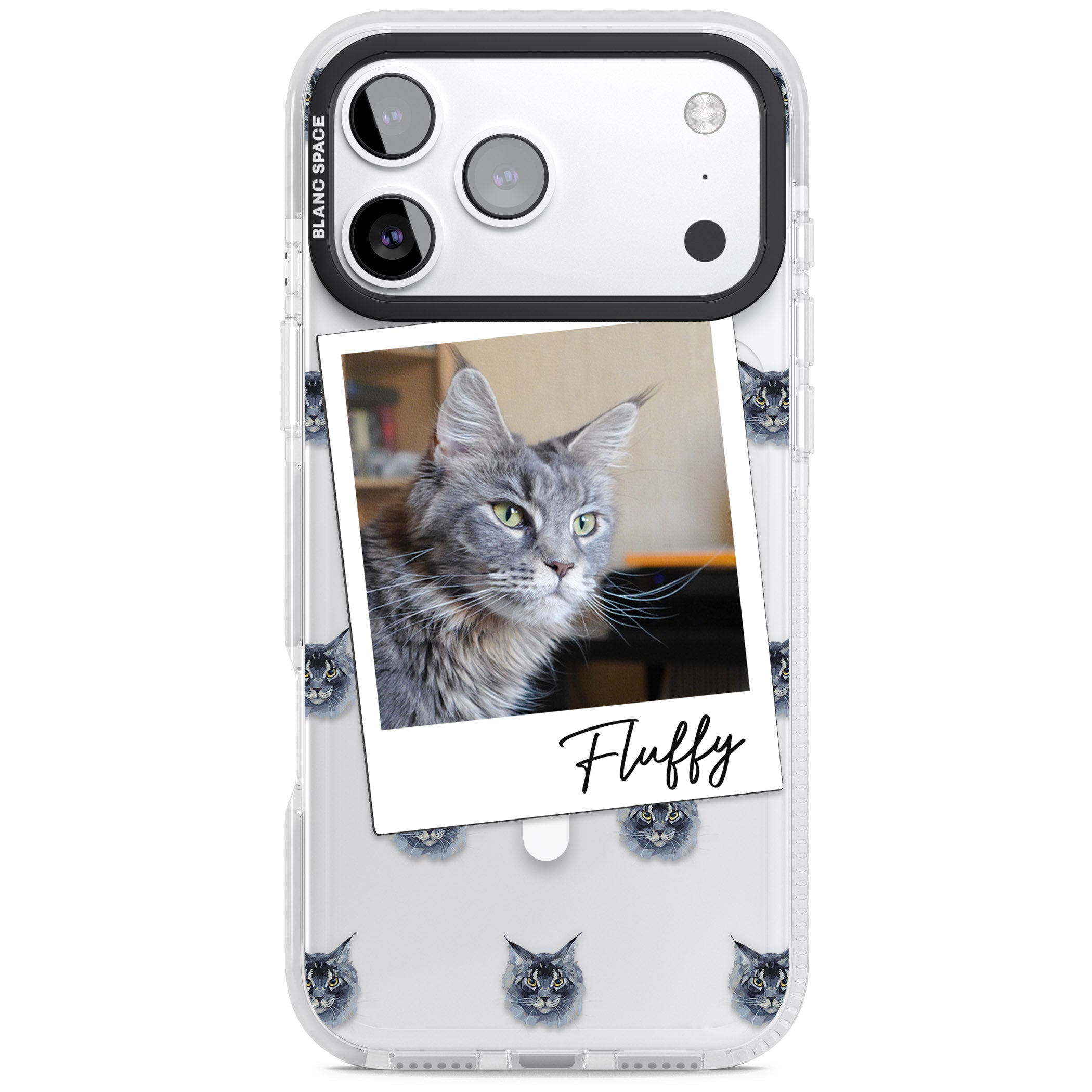 Personalised Maine Coon Photo iPhone 17 Pro Impact Pro Clear Phone Case