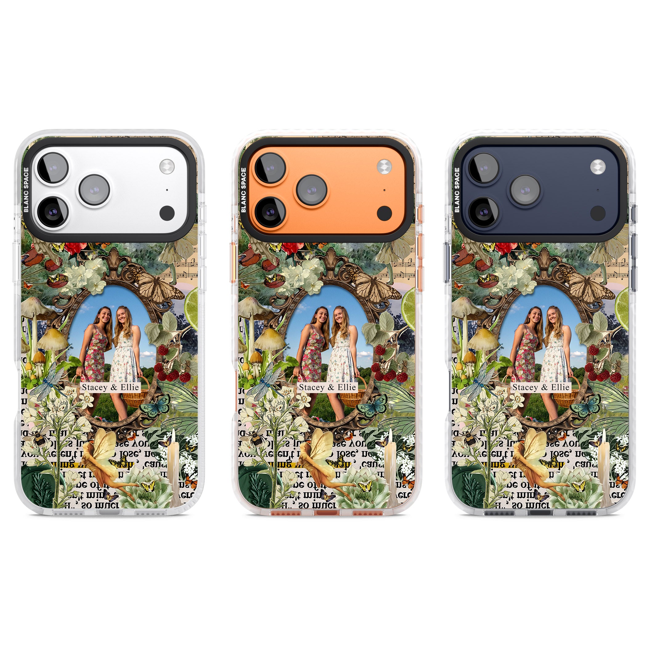 Personalised Cottage Garden Frame iPhone 17 Pro Impact Pro Clear Phone Case APT Impact Protection