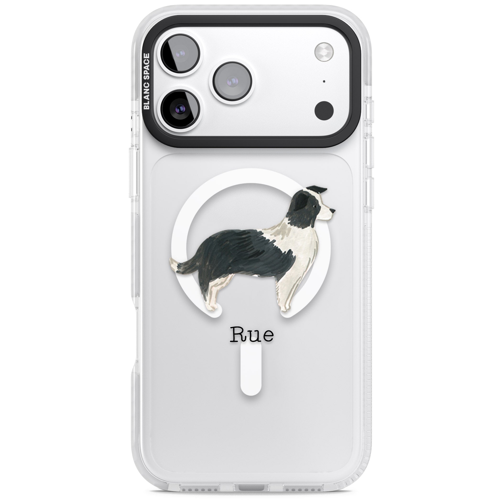 Personalised Border Collie iPhone 17 Pro Impact Pro Clear Phone Case