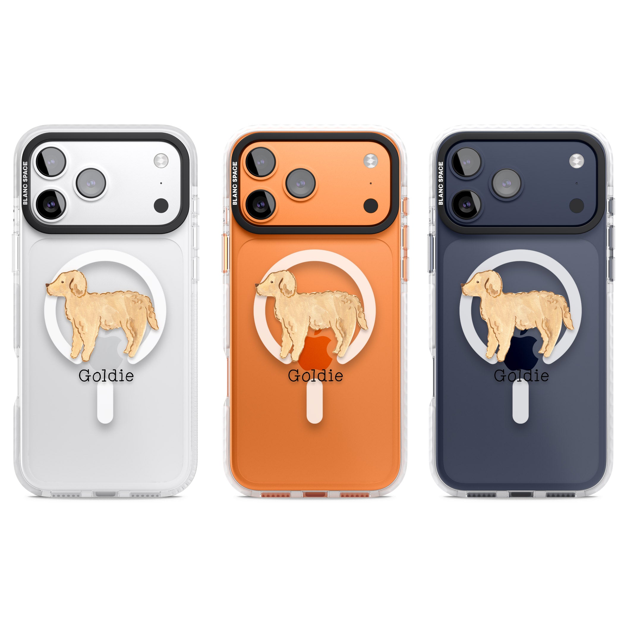 Personalised Goldendoodle iPhone 17 Pro Impact Pro Clear Phone Case APT Impact Protection