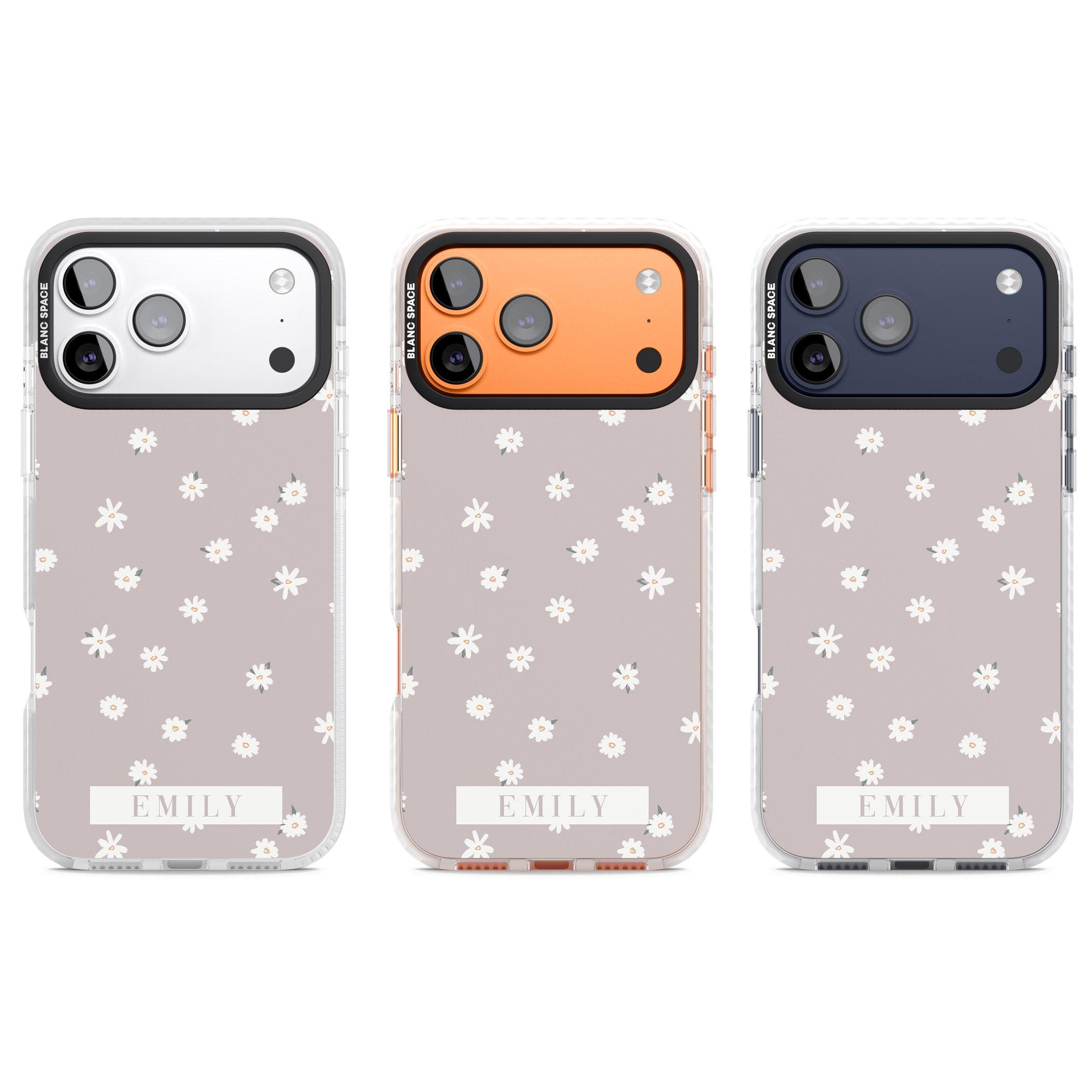 Personalised Dusty Daisy iPhone 17 Pro Impact Pro Clear Phone Case APT Impact Protection