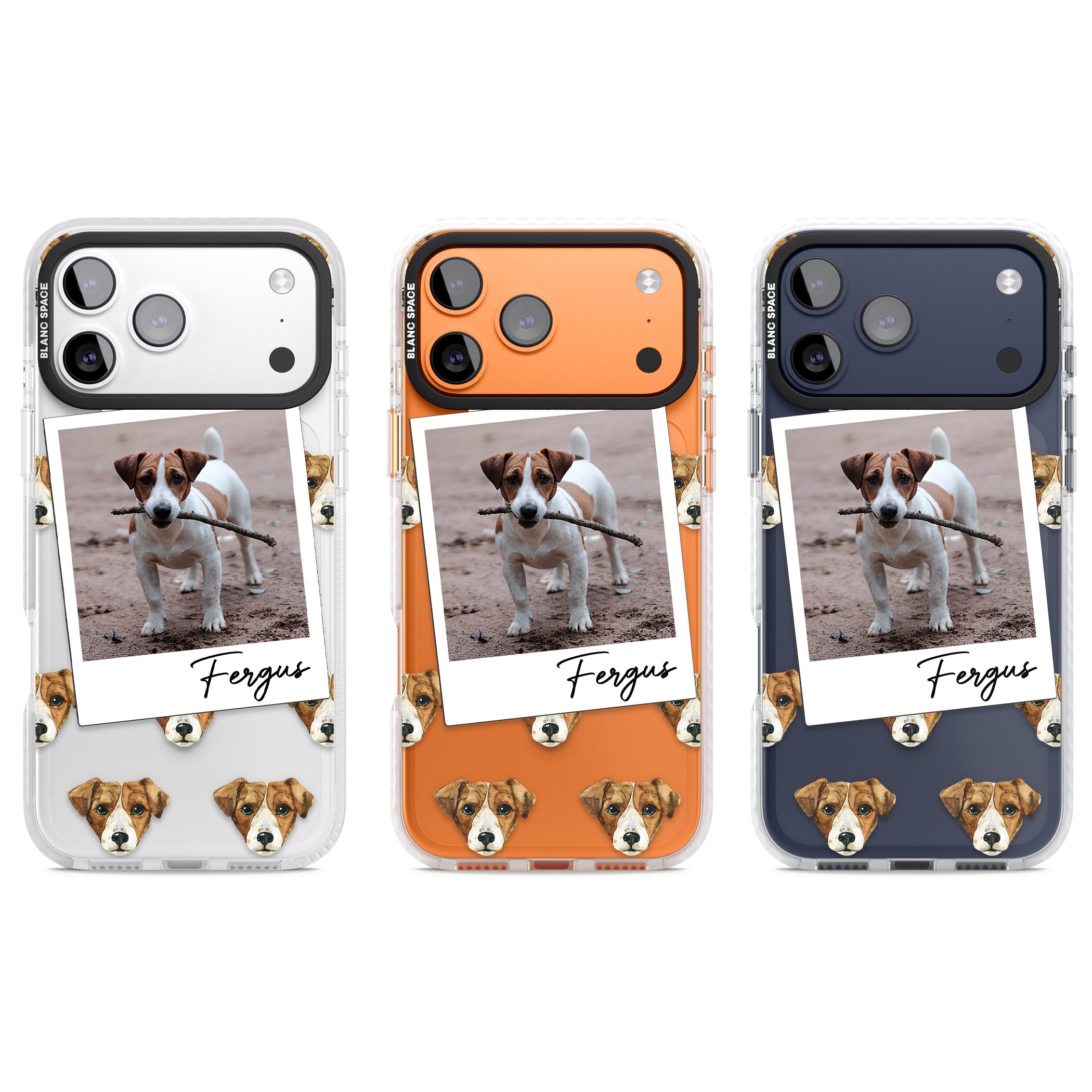 Personalised Jack Russell Instant Camera Photo iPhone 17 Pro Impact Pro Clear Phone Case APT Impact Protection