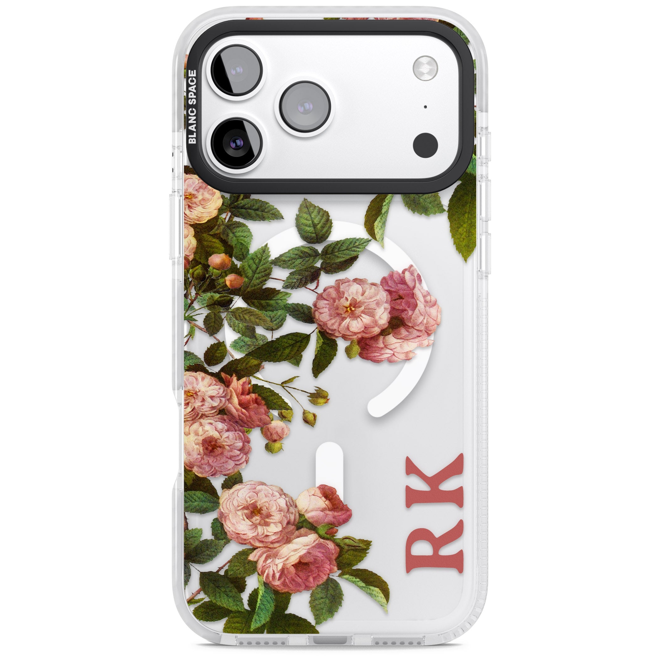 Personalised Vintage Floral Garden iPhone 17 Pro Impact Pro Clear Phone Case