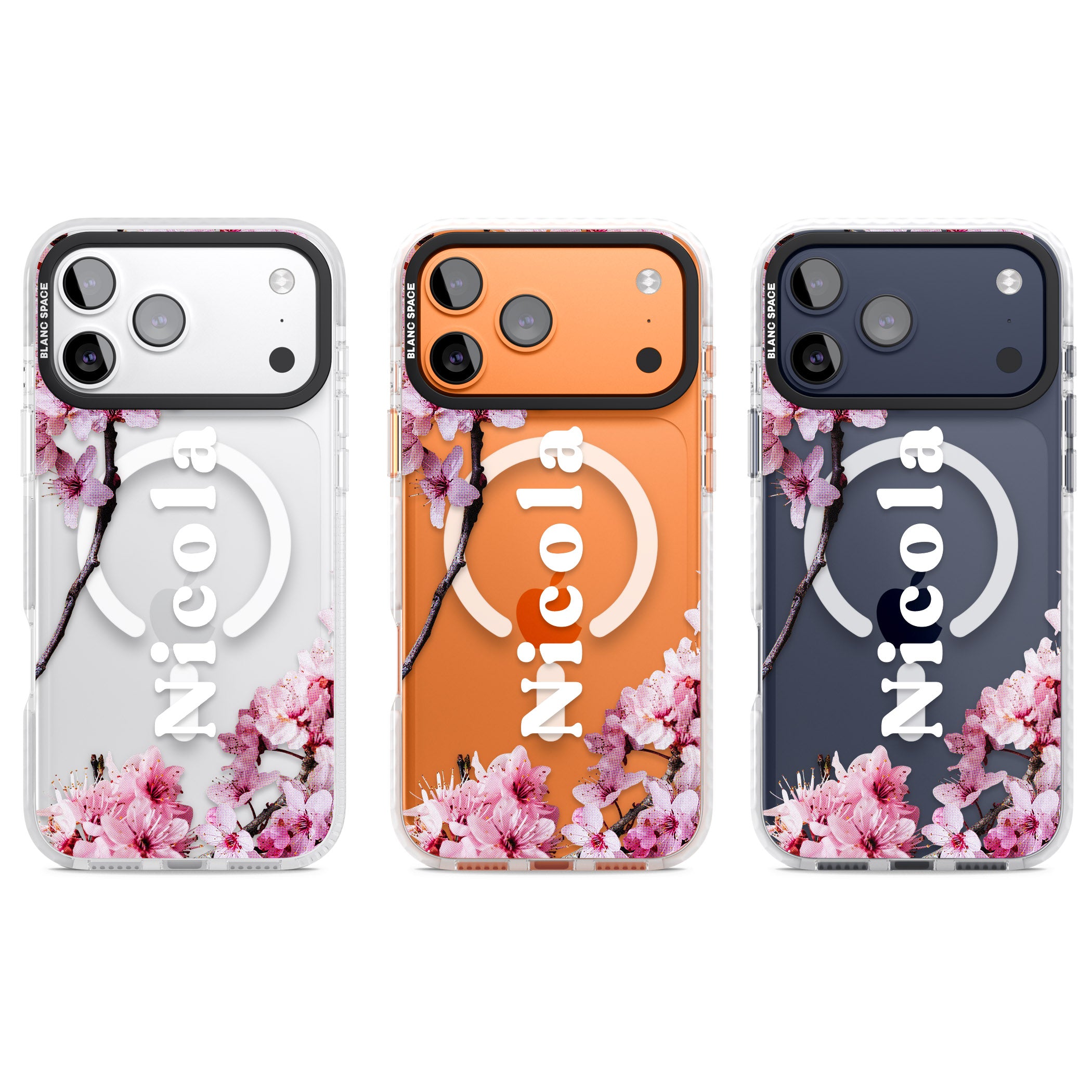 Personalised Cherry Blossom Elegance Classic iPhone 17 Pro Impact Pro Clear Phone Case APT Impact Protection