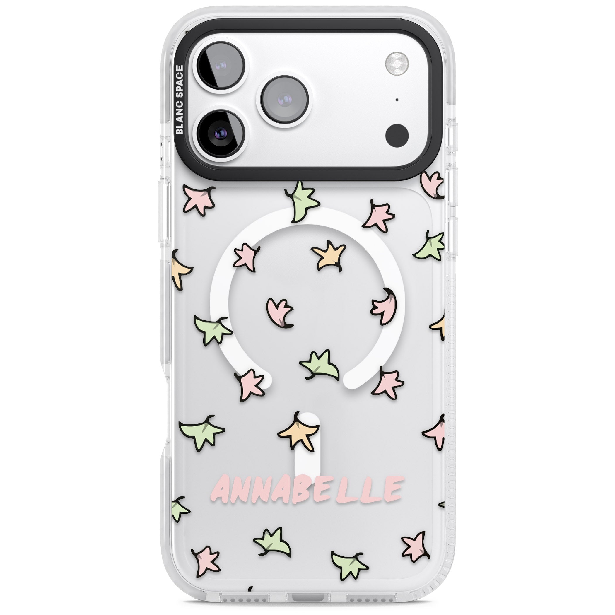 Personalised Heartstopper Leaves Pattern iPhone 17 Pro Impact Pro Clear Phone Case