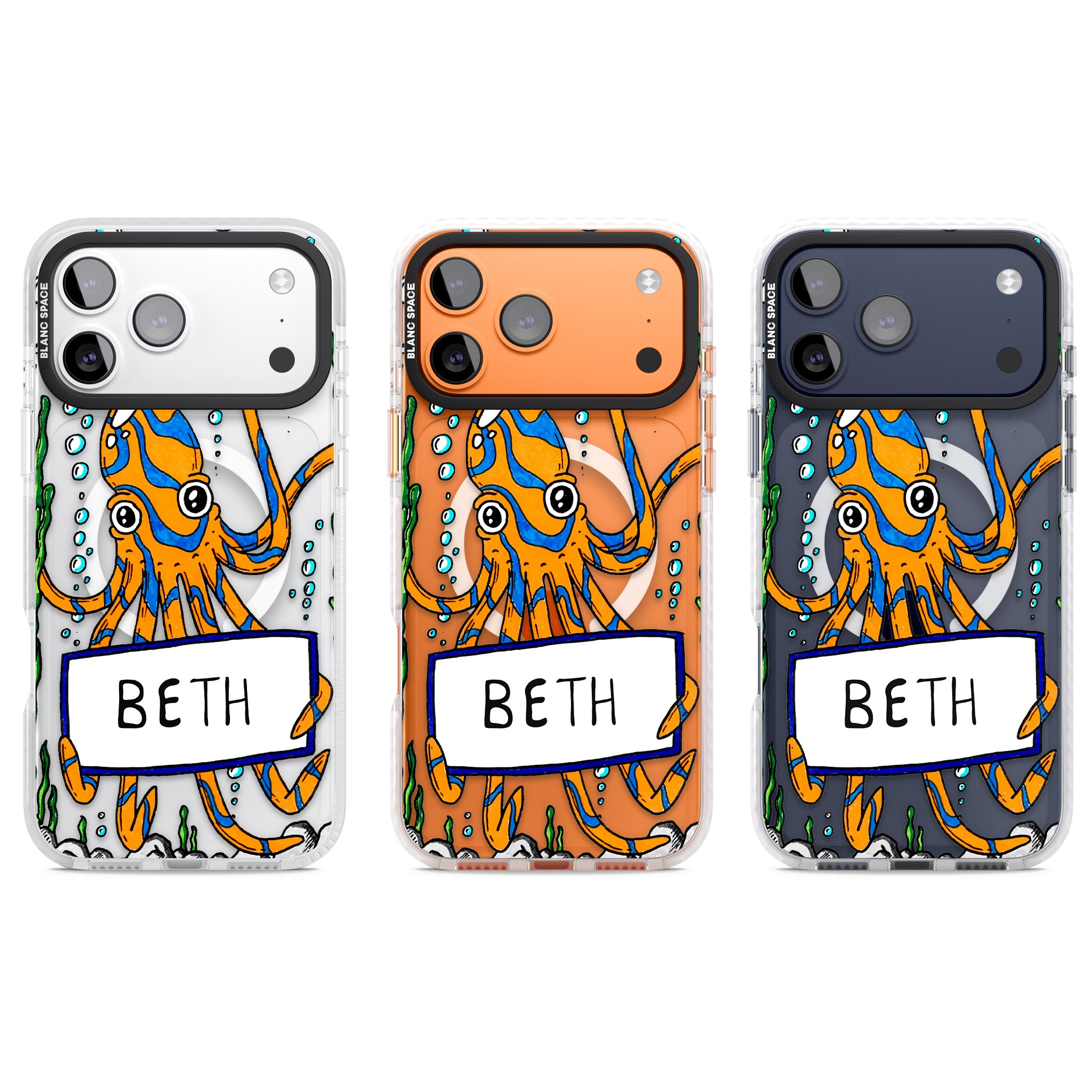 Personalised Octo iPhone 17 Pro Impact Pro Clear Phone Case APT Impact Protection