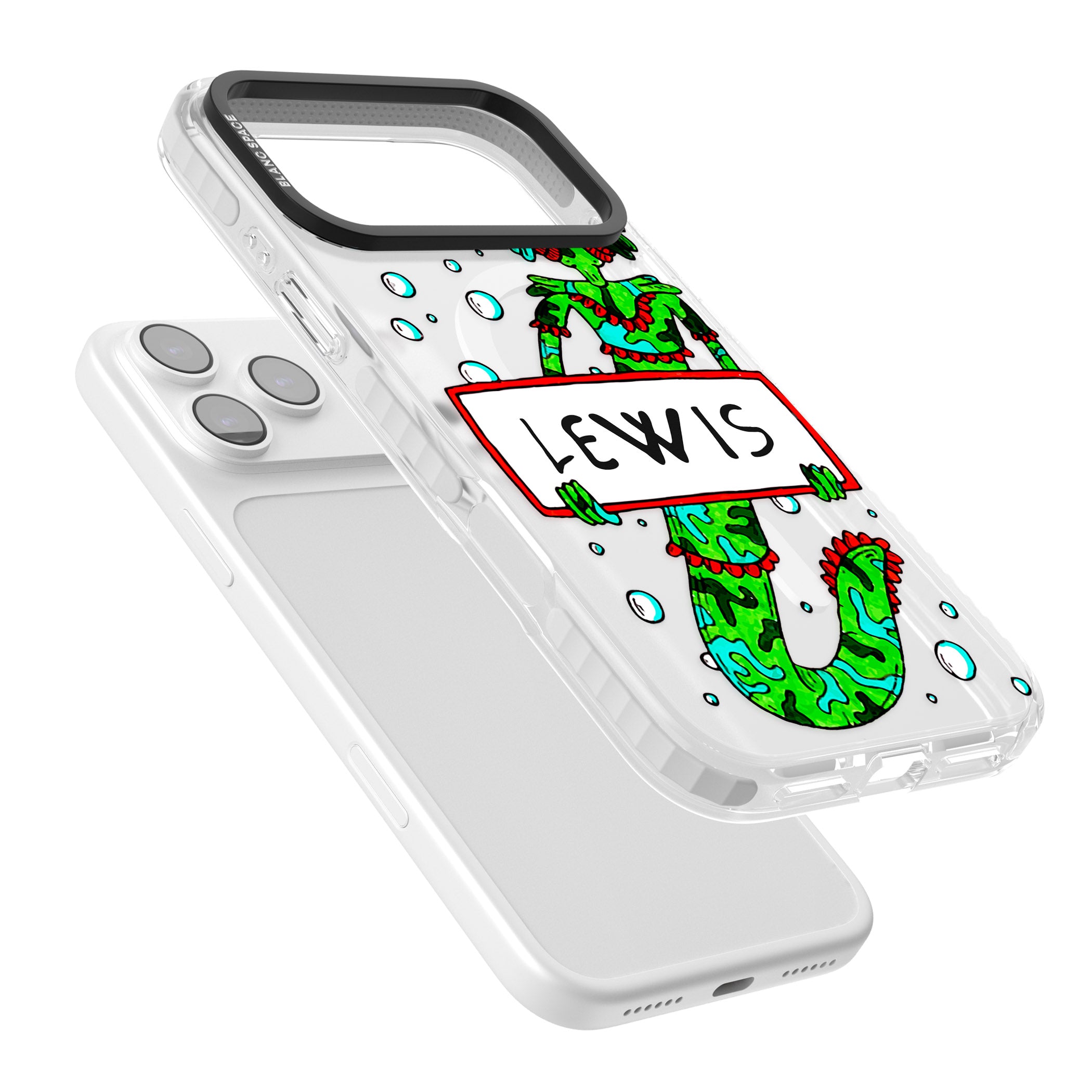 Personalised Fish Boy iPhone 17 Pro Impact Pro Clear Phone Case Colours