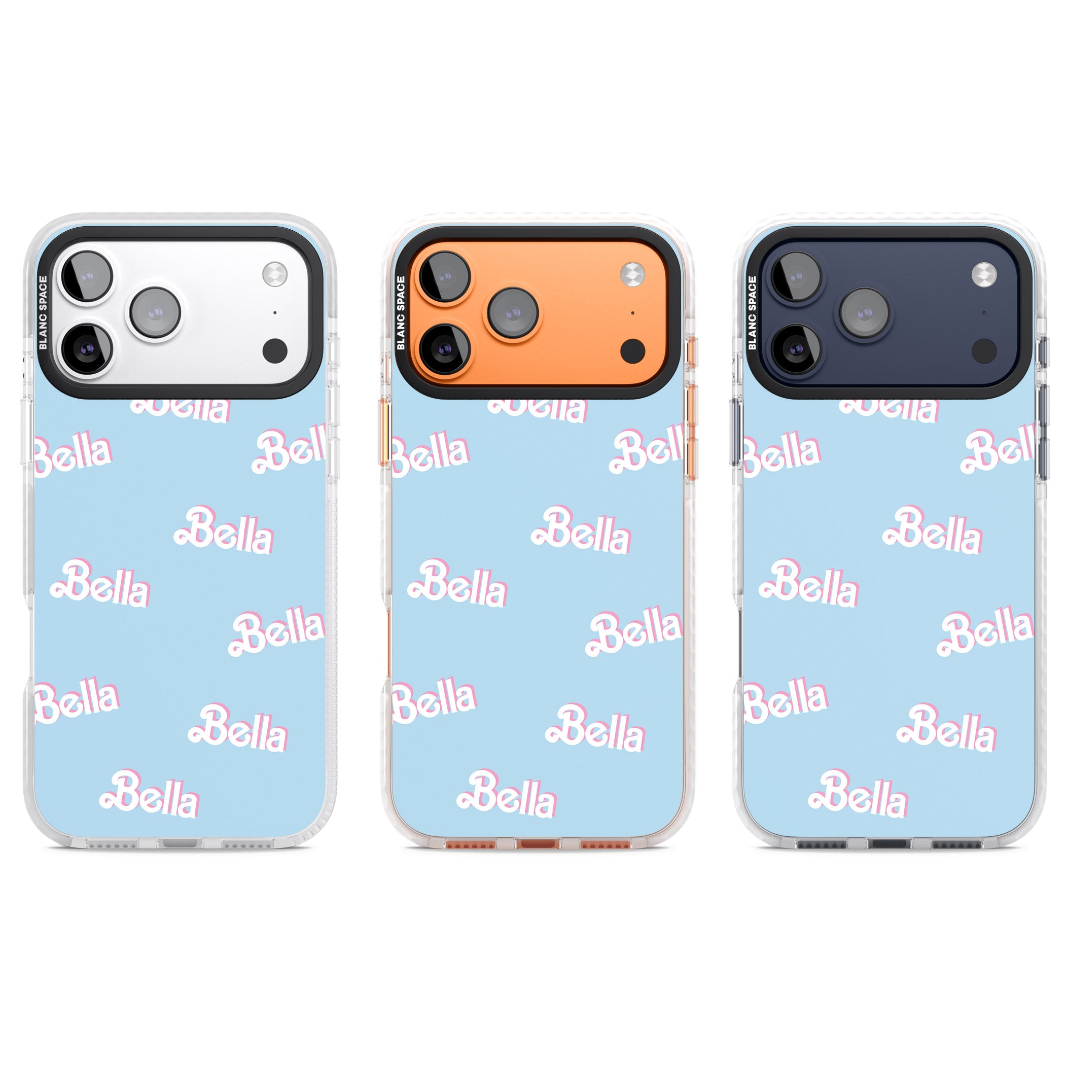 Personalised Cute Name Pattern iPhone 17 Pro Impact Pro Clear Phone Case APT Impact Protection