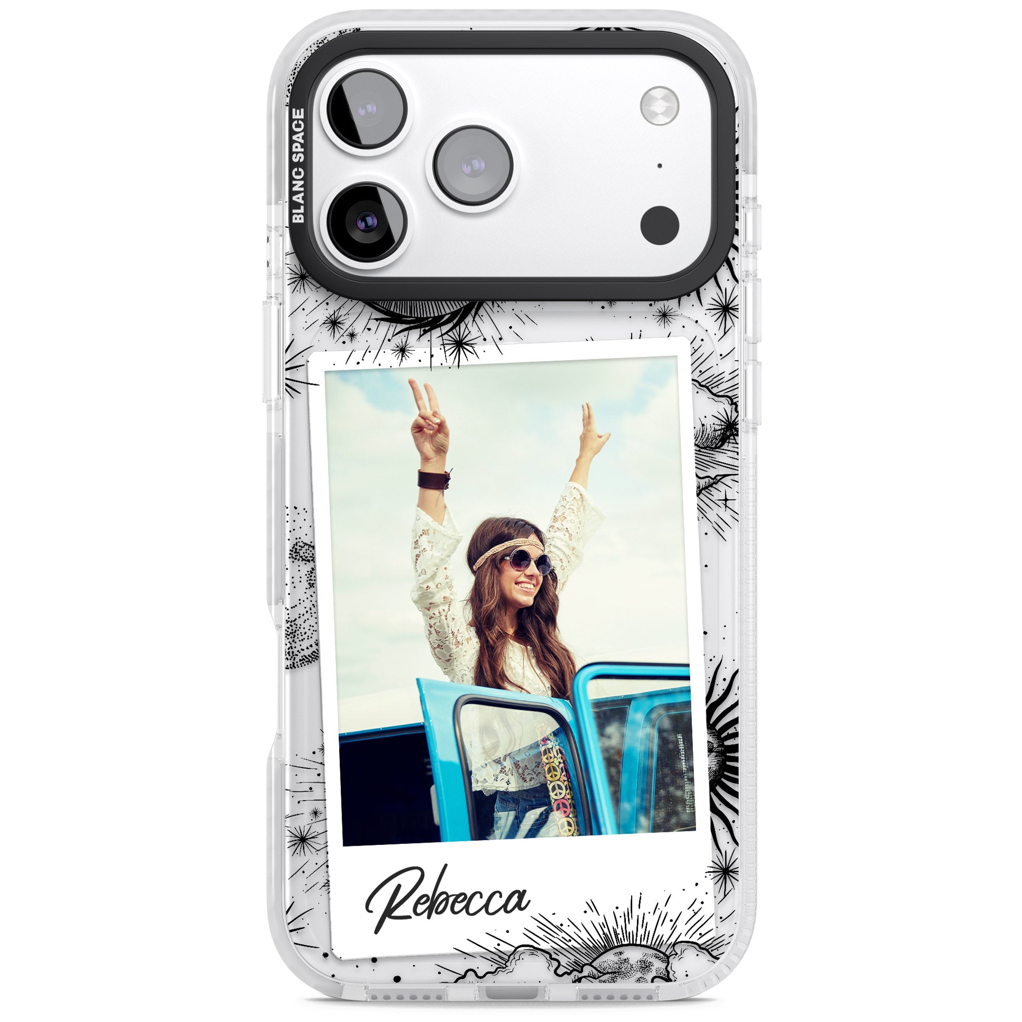 Personalised Astrology Instant Photo iPhone 17 Pro Impact Pro Clear Phone Case