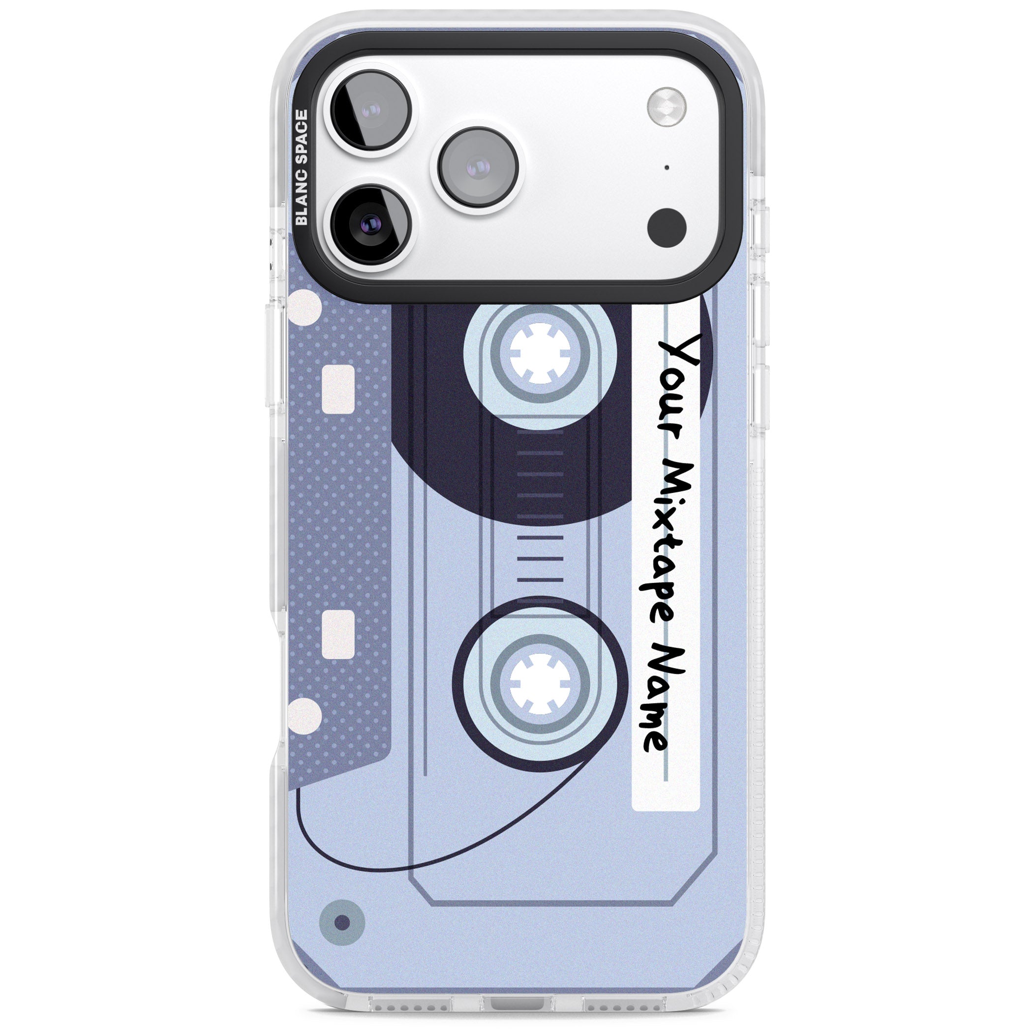 Personalised Retro Mixtape Industrial iPhone 17 Pro Impact Pro Clear Phone Case