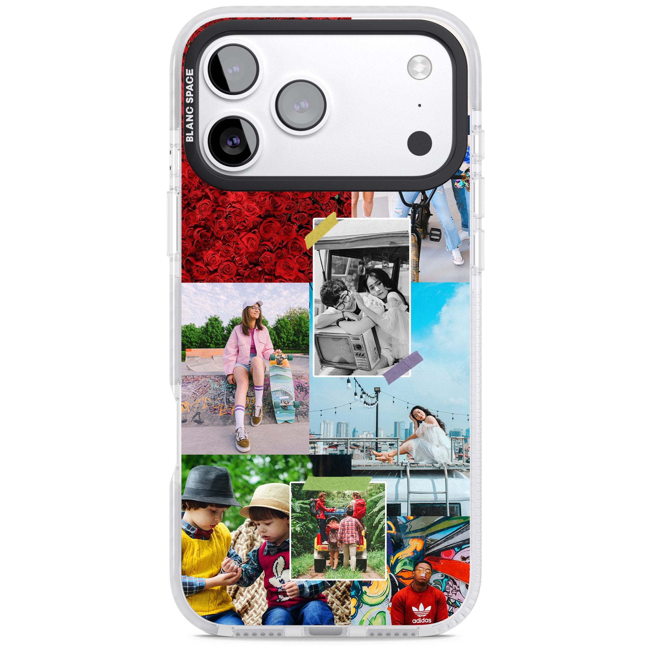 Personalised Photo Collage iPhone 17 Pro Impact Pro Clear Phone Case