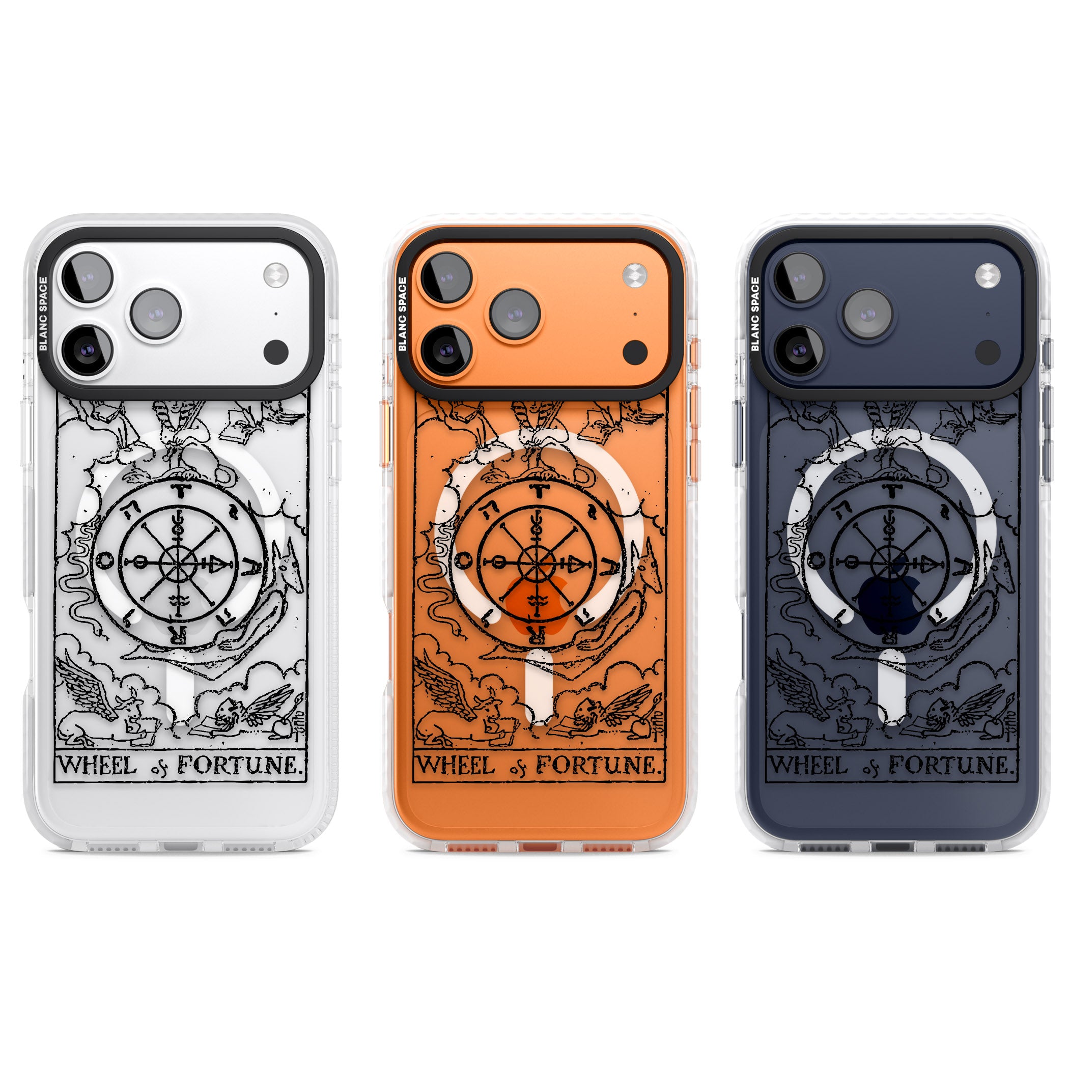 Personalised Wheel Of Fortune Tarot Transparent iPhone 17 Pro Impact Pro Clear Phone Case APT Impact Protection