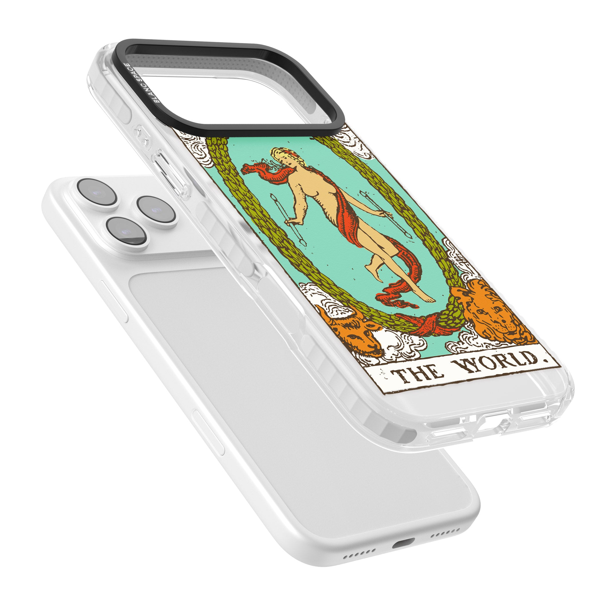 Personalised The World Tarot Card (Color) iPhone 17 Pro Impact Pro Clear Phone Case Colours