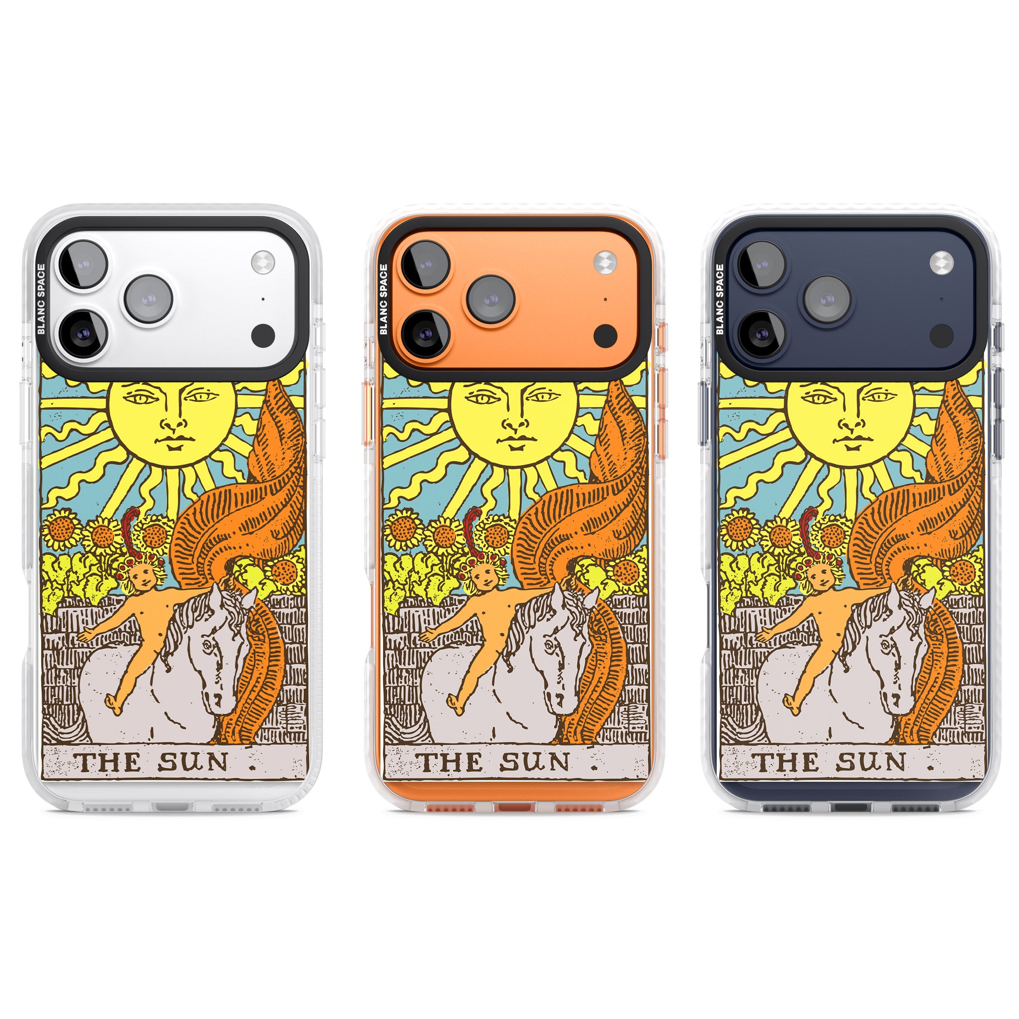 Personalised The Sun Tarot Card (Color) iPhone 17 Pro Impact Pro Clear Phone Case APT Impact Protection
