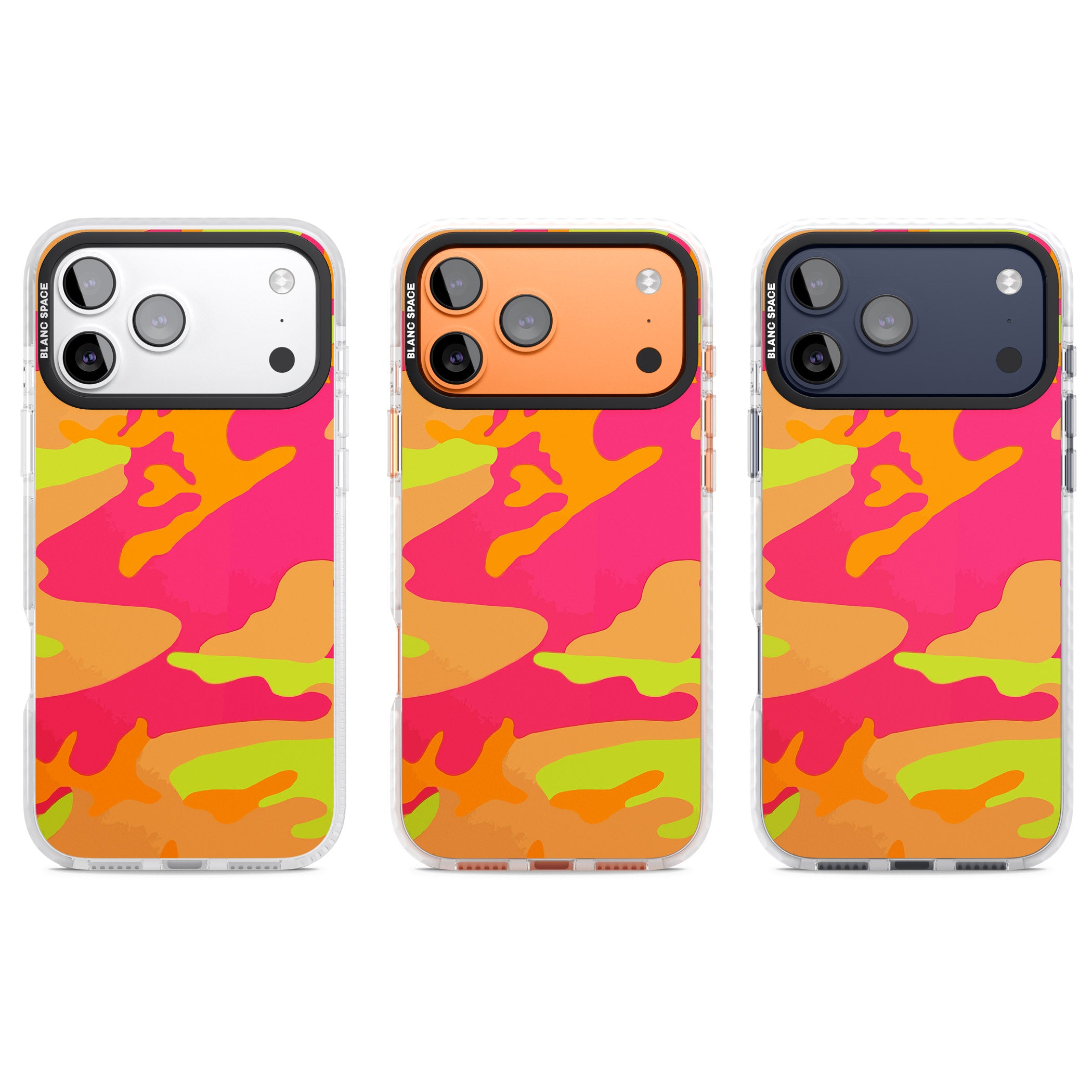 Neon Camo iPhone 17 Pro Impact Pro Clear Phone Case APT Impact Protection
