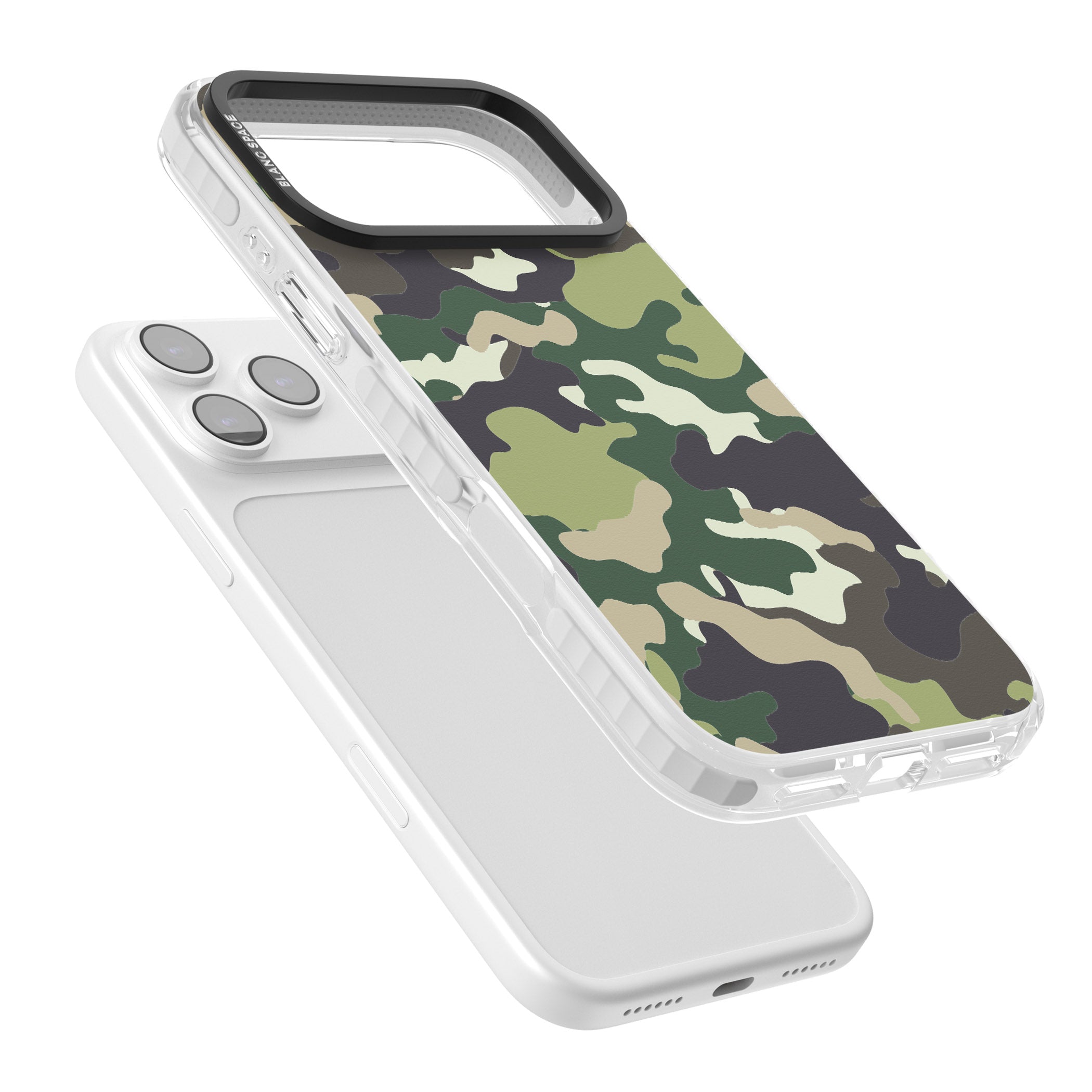 Green Camo iPhone 17 Pro Impact Pro Clear Phone Case Colours