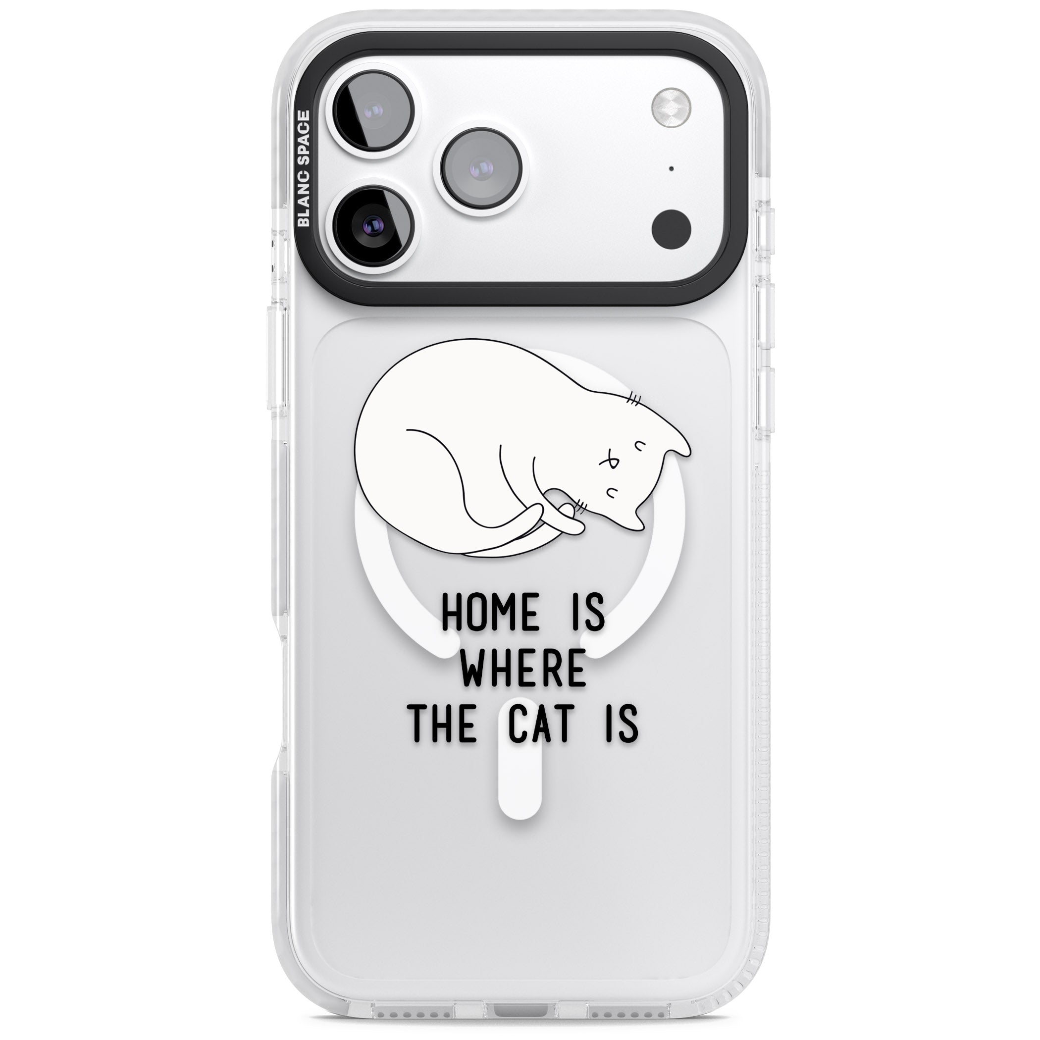 Home Is Where The Cat Is iPhone 17 Pro Impact Pro Clear Phone Case