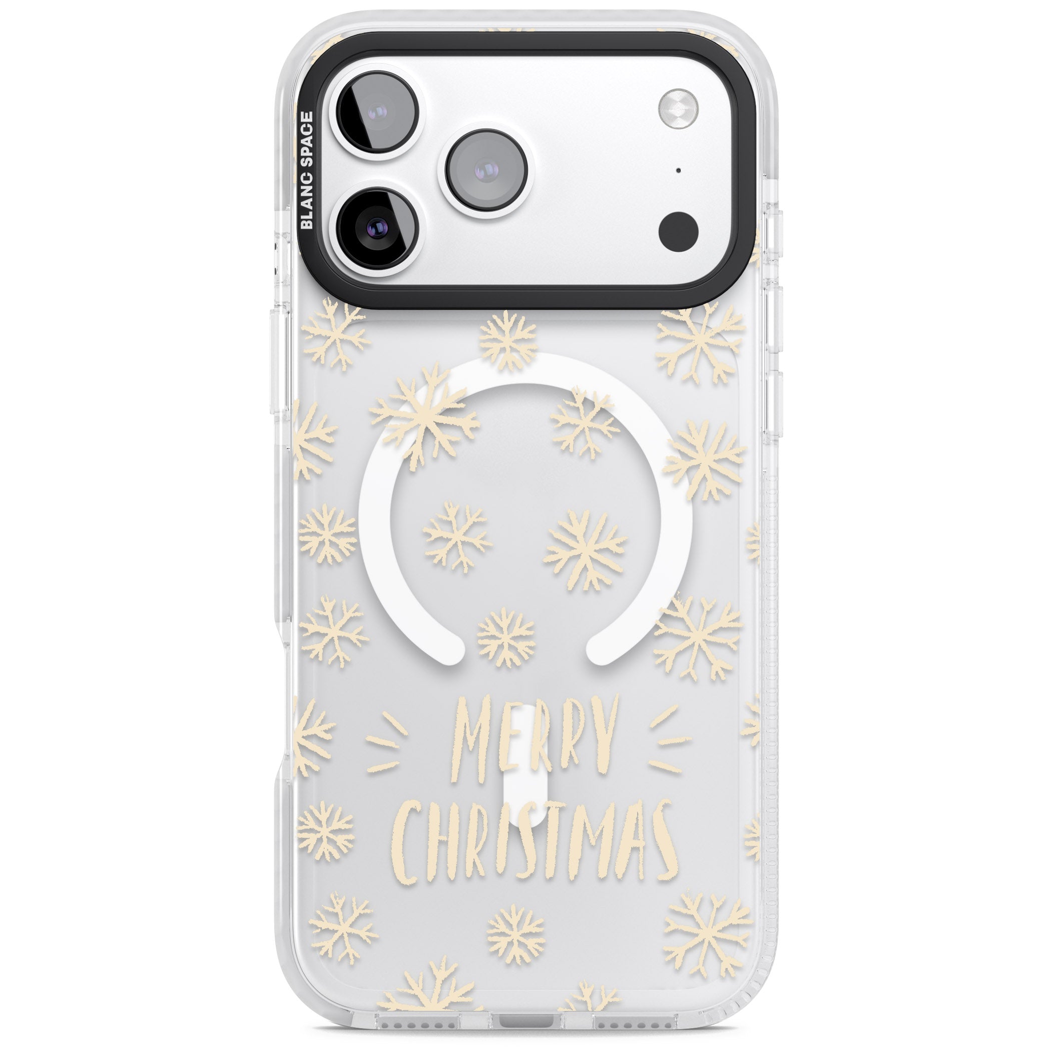 Christmas Snowflake Pattern iPhone 17 Pro Impact Pro Clear Phone Case