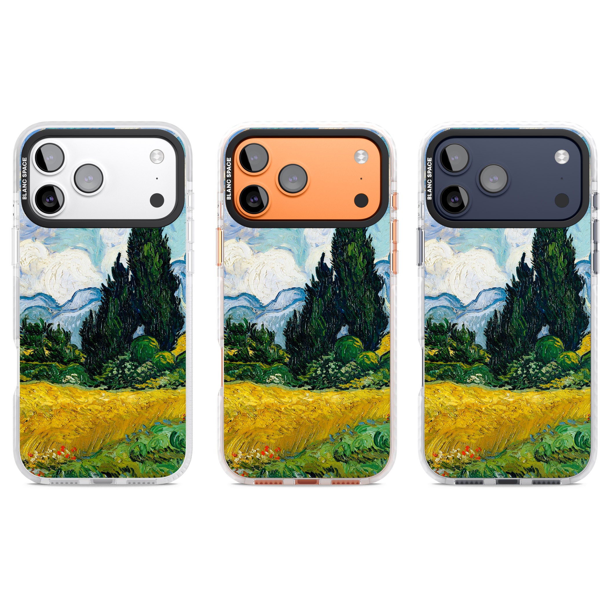 Wheat Field With Cypresses By Vincent Van Gogh iPhone 17 Pro Impact Pro Clear Phone Case APT Impact Protection