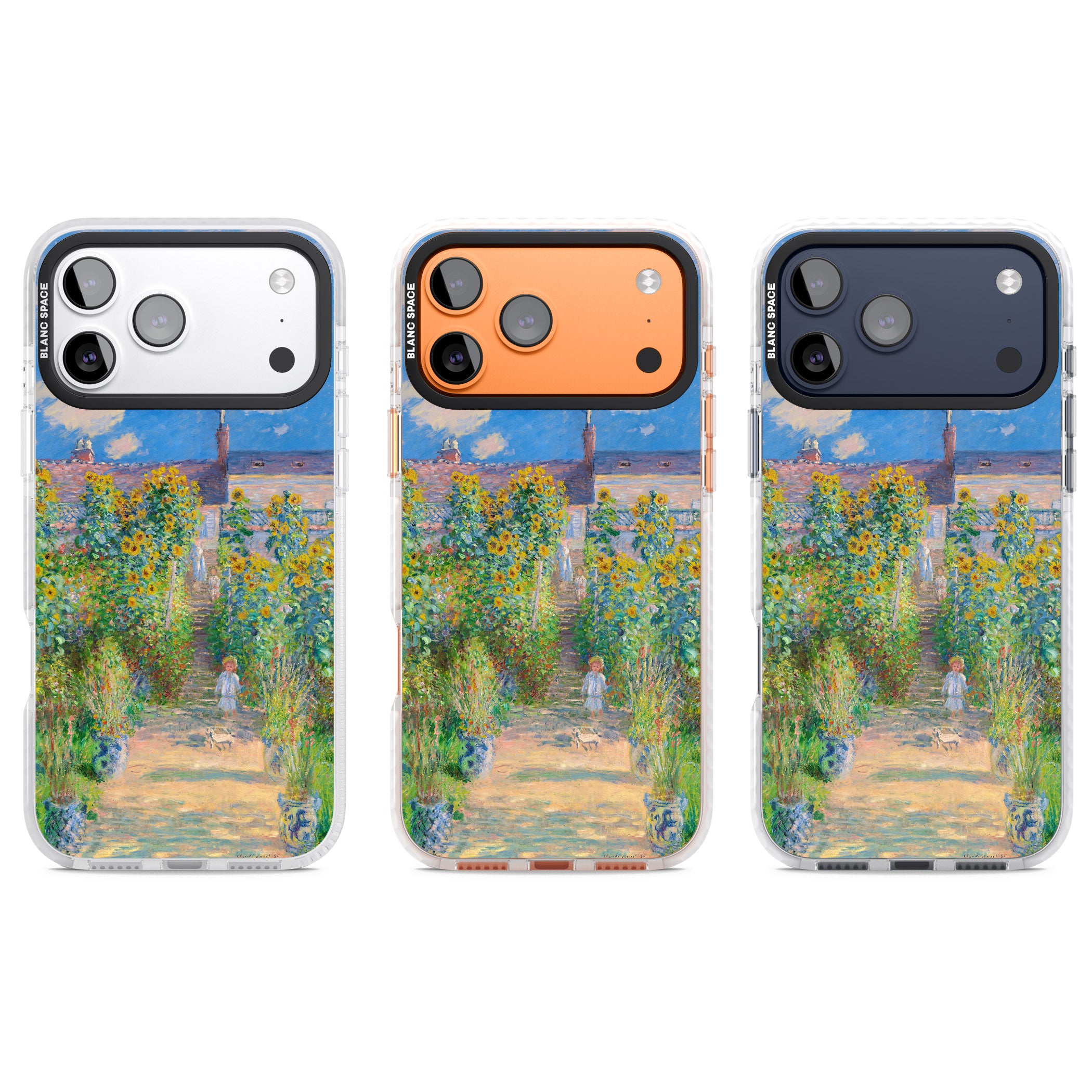 Garden at Vetheuil iPhone 17 Pro Impact Pro Clear Phone Case APT Impact Protection