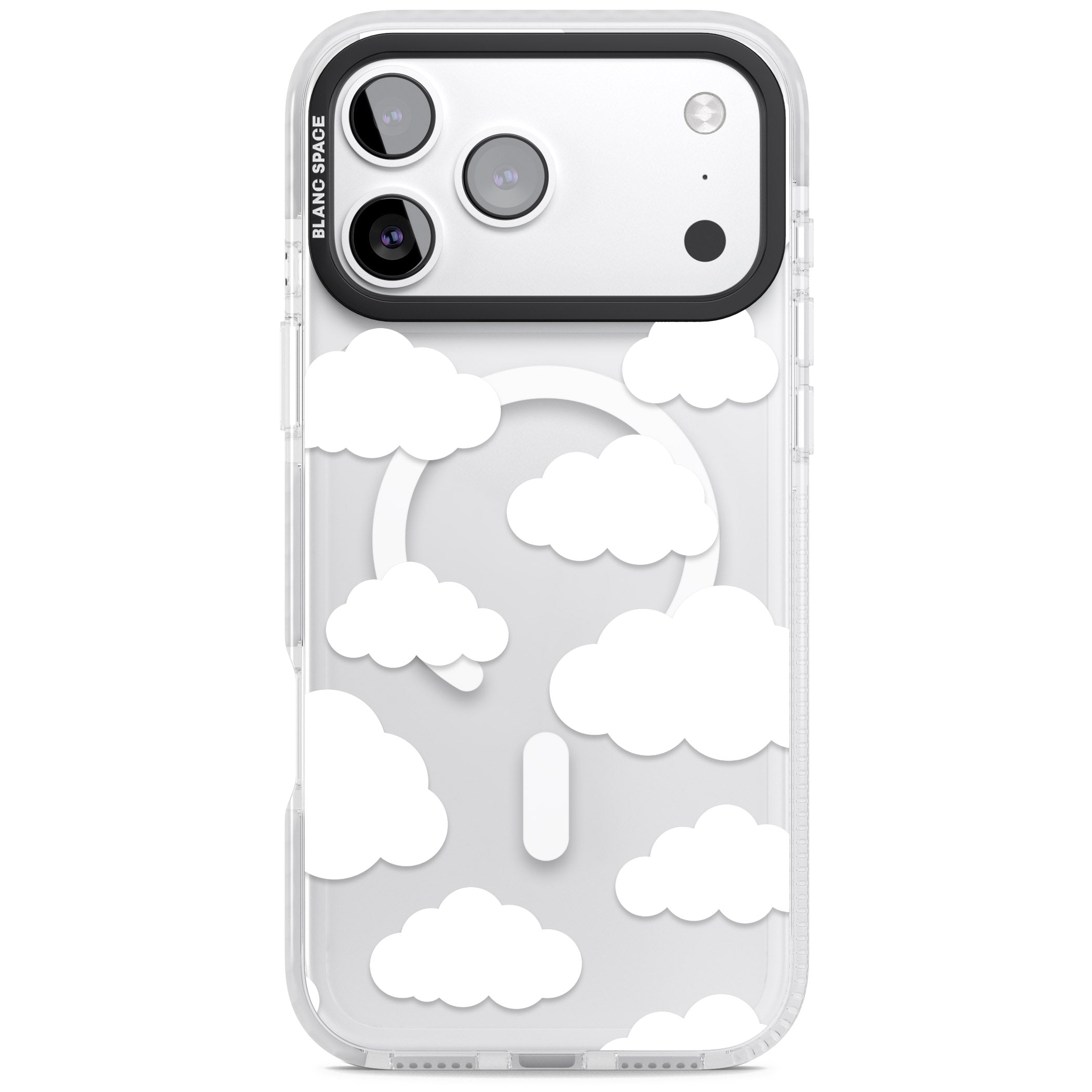 Cloud Pattern iPhone 17 Pro Impact Pro Clear Phone Case