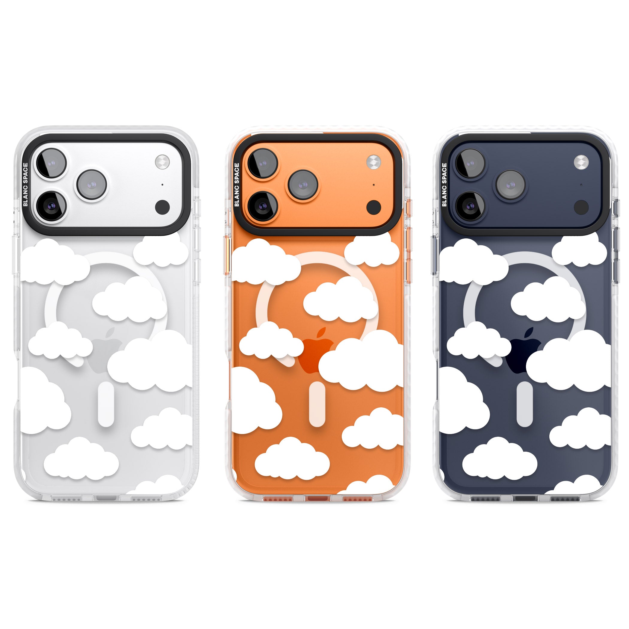 Cloud Pattern iPhone 17 Pro Impact Pro Clear Phone Case APT Impact Protection