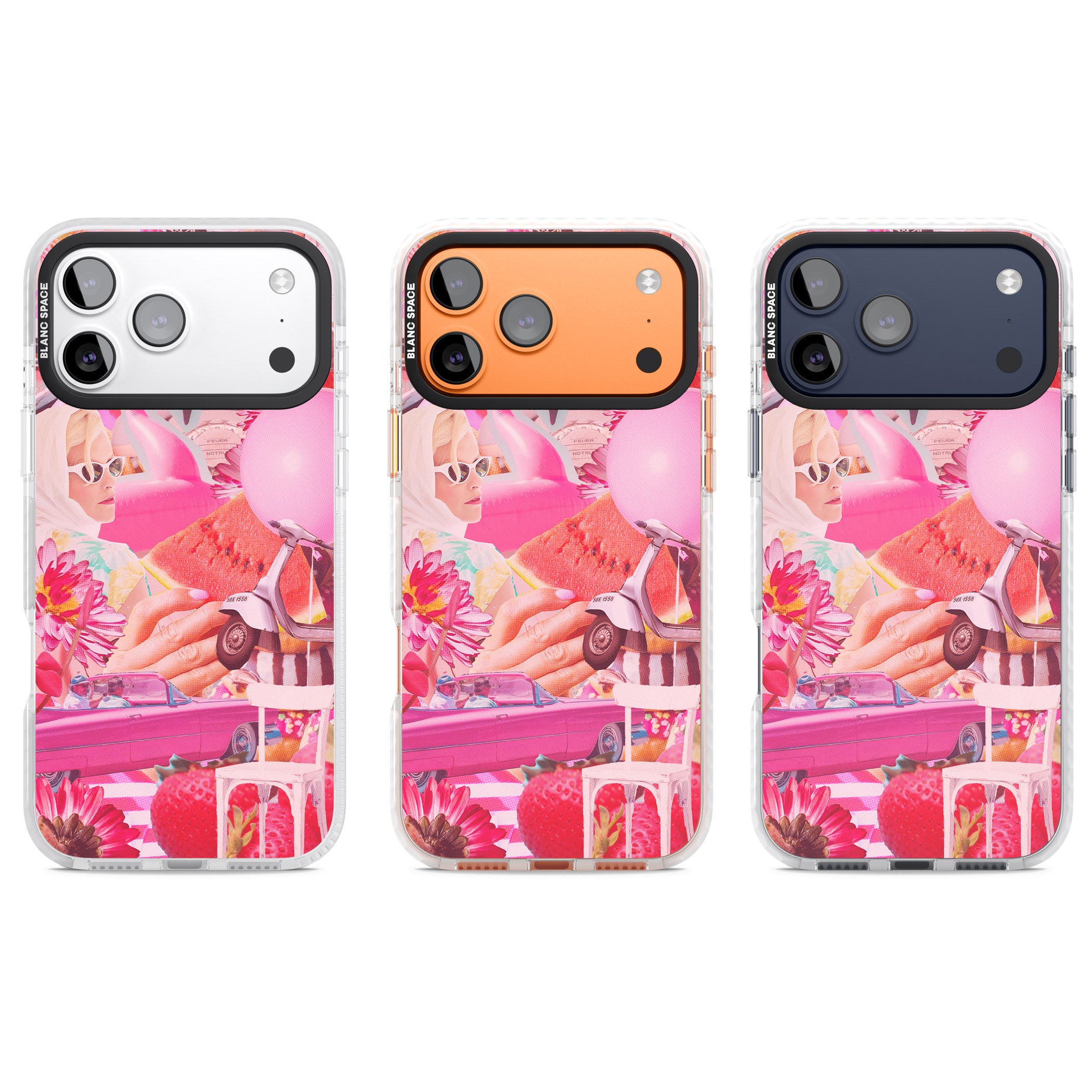 Retro Pink Glamour iPhone 17 Pro Impact Pro Clear Phone Case APT Impact Protection