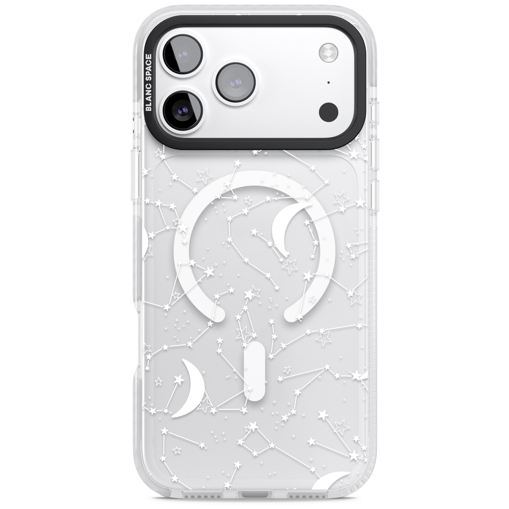White Constellations iPhone 17 Pro Impact Pro Clear Phone Case