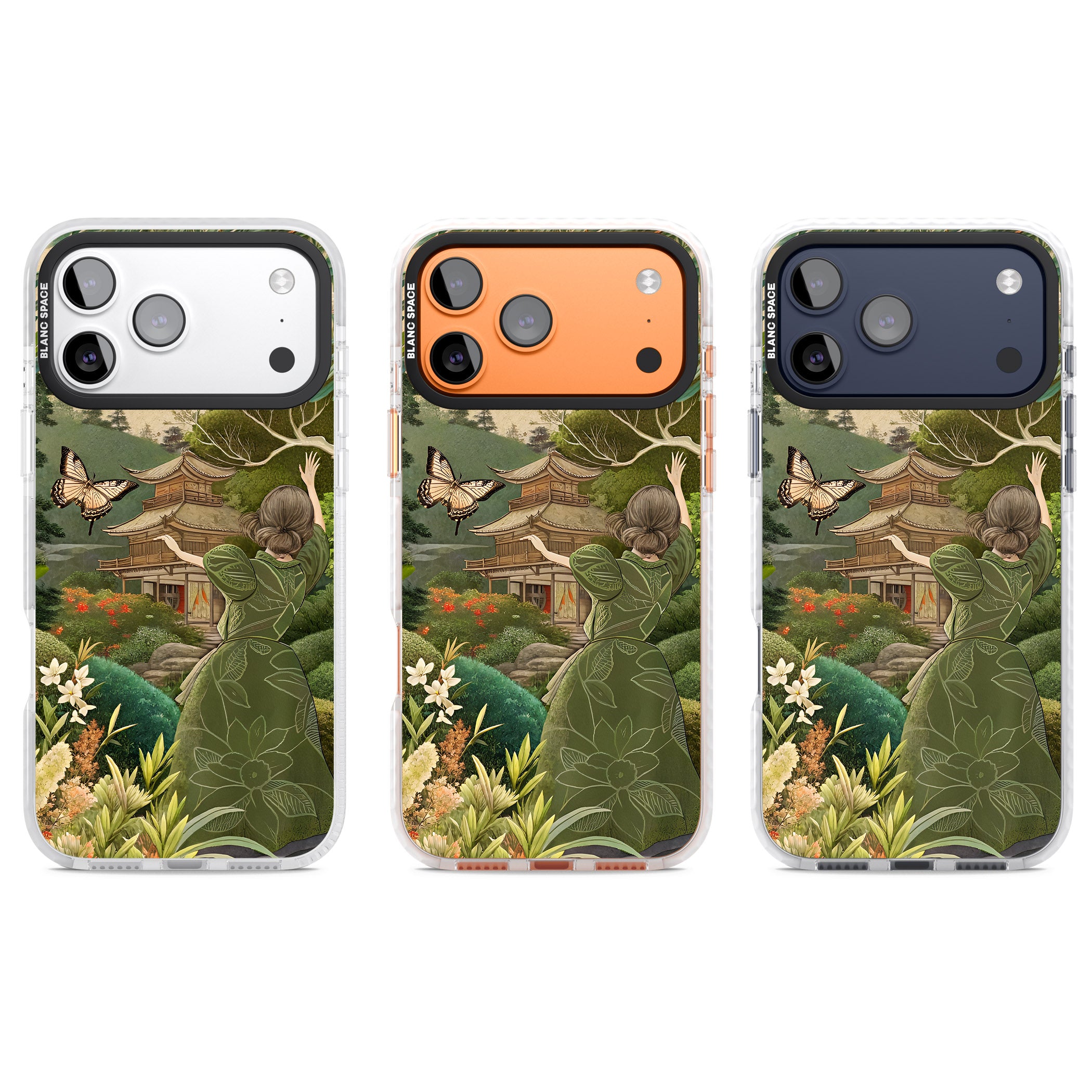 Japanese Nature iPhone 17 Pro Impact Pro Clear Phone Case APT Impact Protection