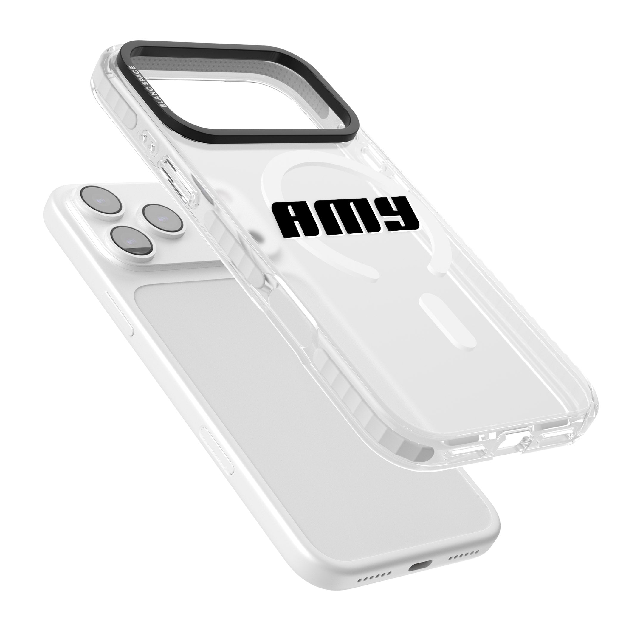 Personalised Bold Name iPhone 17 Pro Impact Pro Clear Phone Case Colours