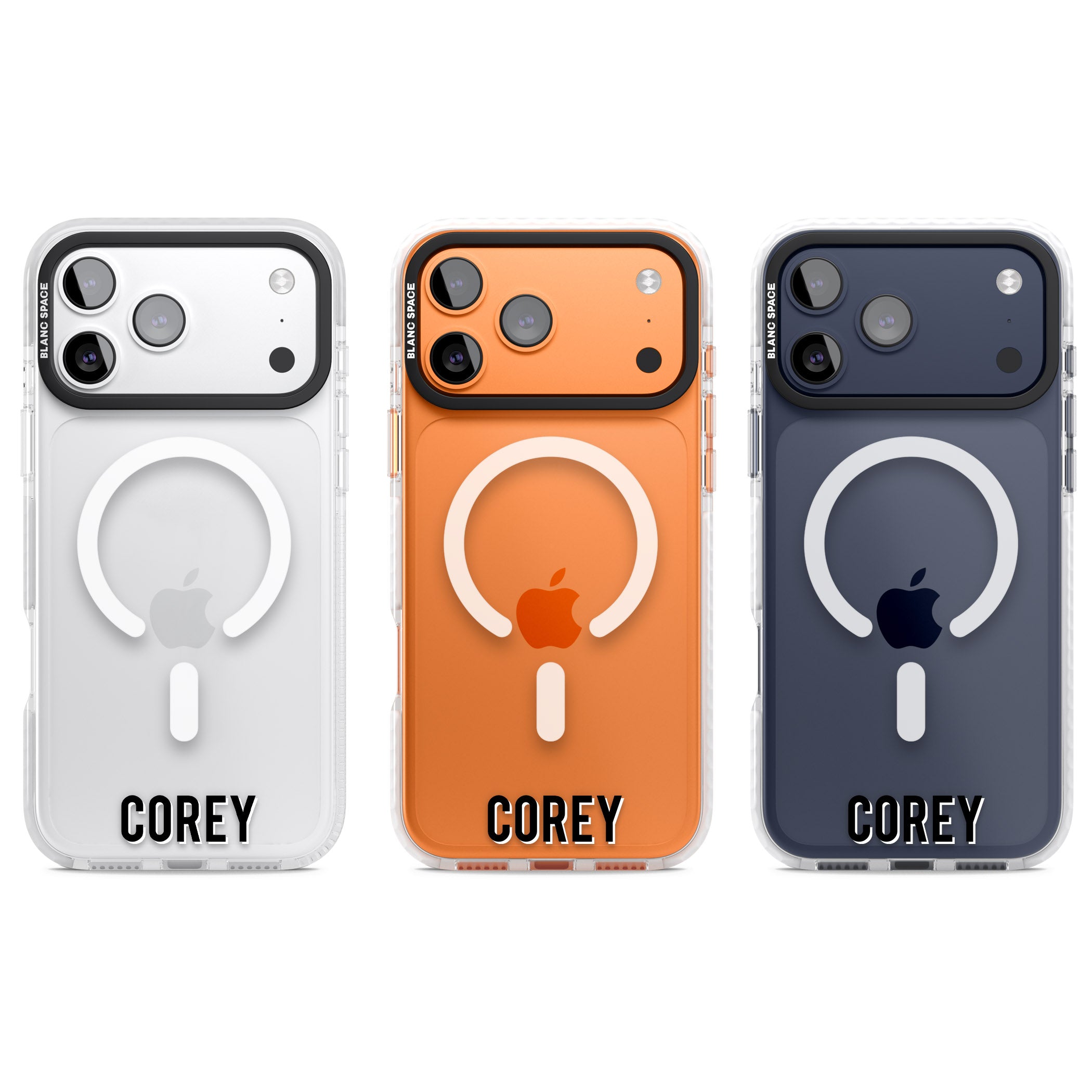 Personalised Bottom Name iPhone 17 Pro Impact Pro Clear Phone Case APT Impact Protection