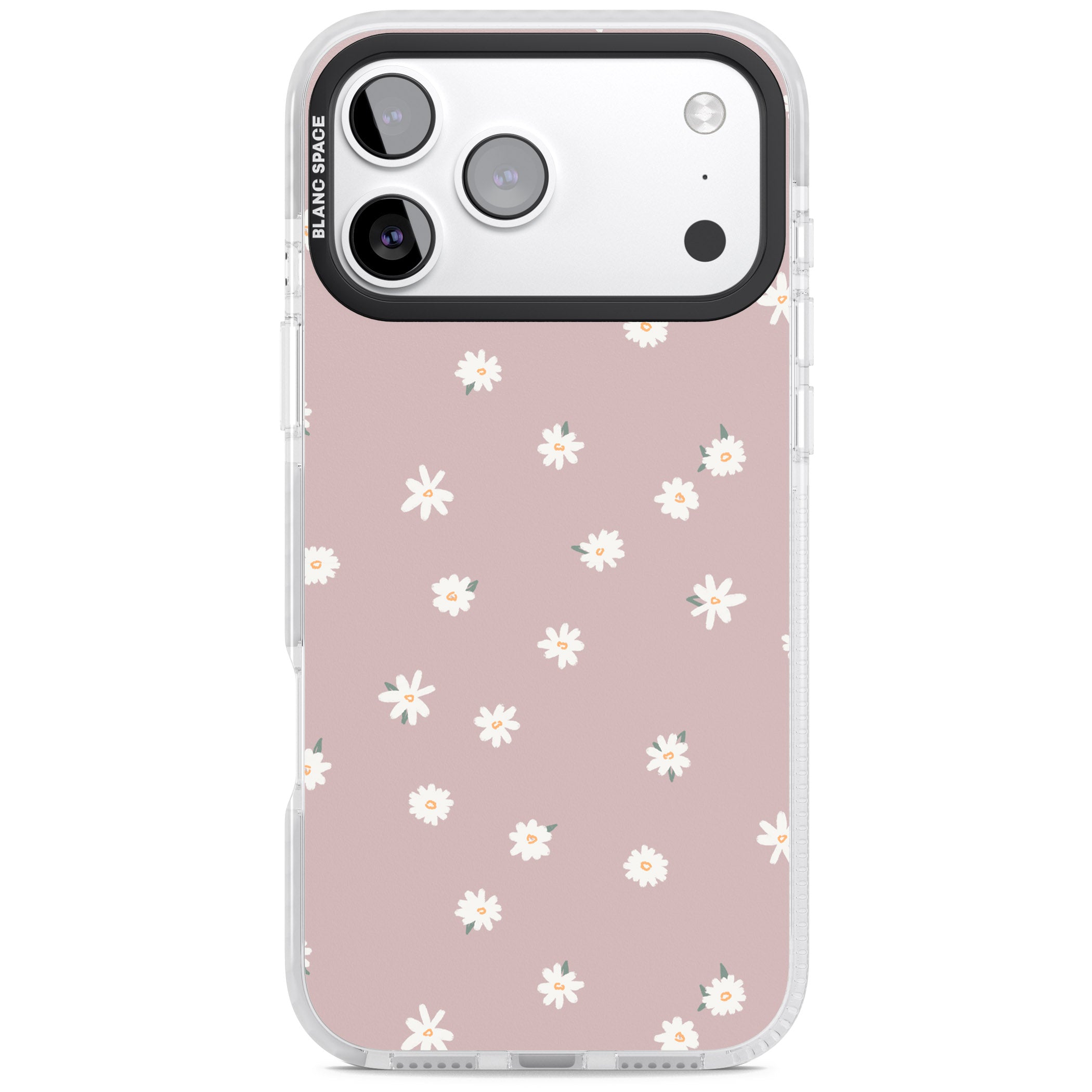 Dusty Pink Daisy iPhone 17 Pro Impact Pro Clear Phone Case