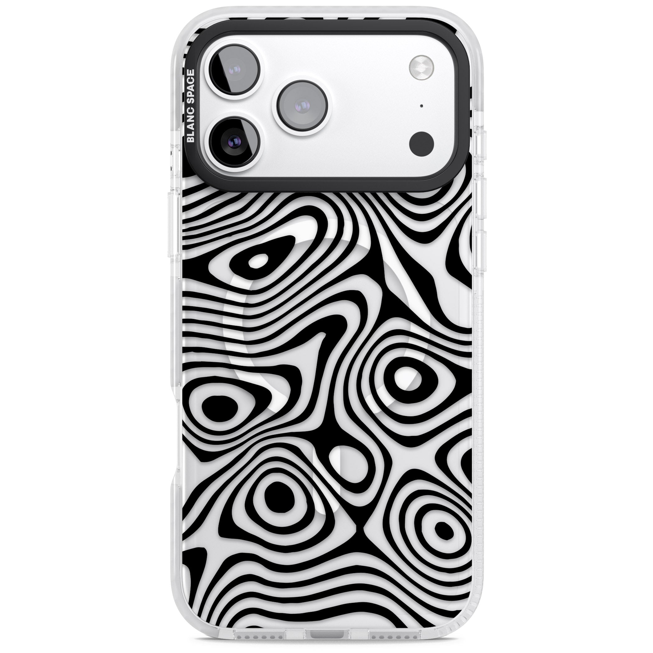Dark Topographic Map iPhone 17 Pro Impact Pro Clear Phone Case