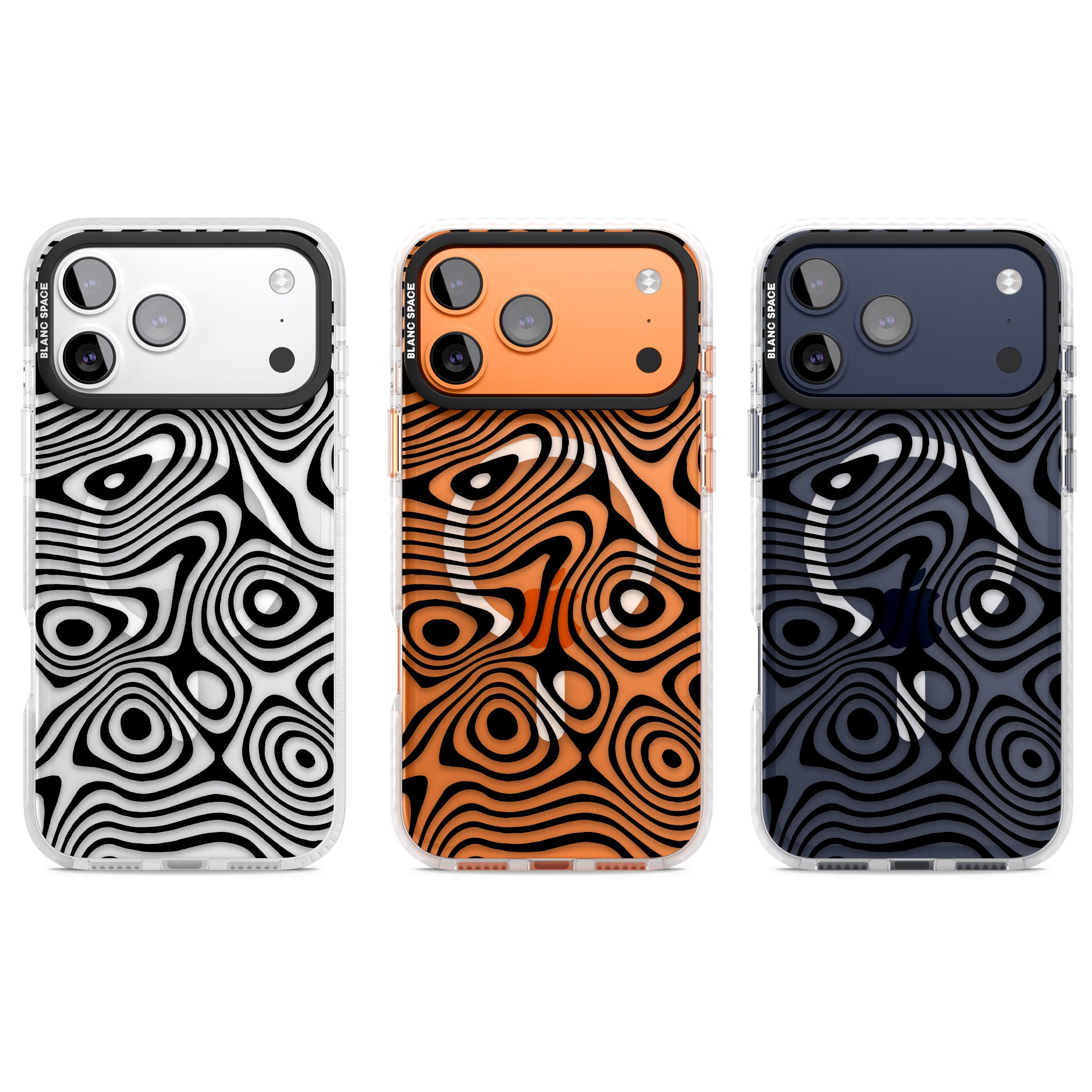 Dark Topographic Map iPhone 17 Pro Impact Pro Clear Phone Case APT Impact Protection