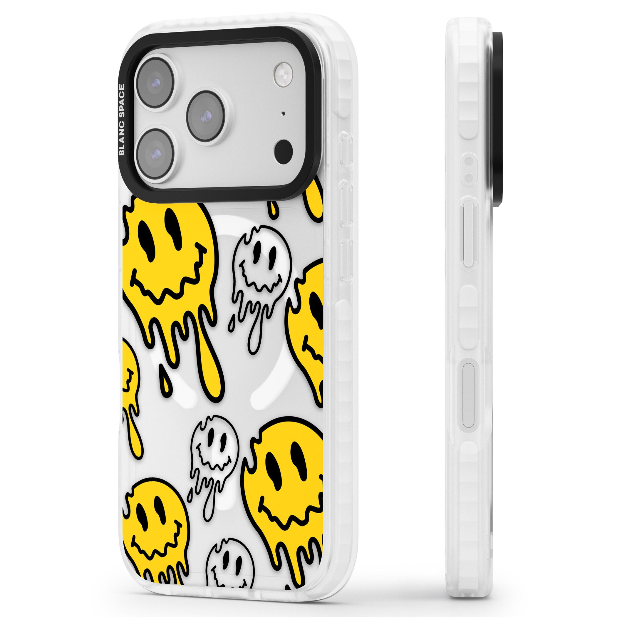 Face Melt iPhone 17 Pro Impact Pro Clear Phone Case Side Profile