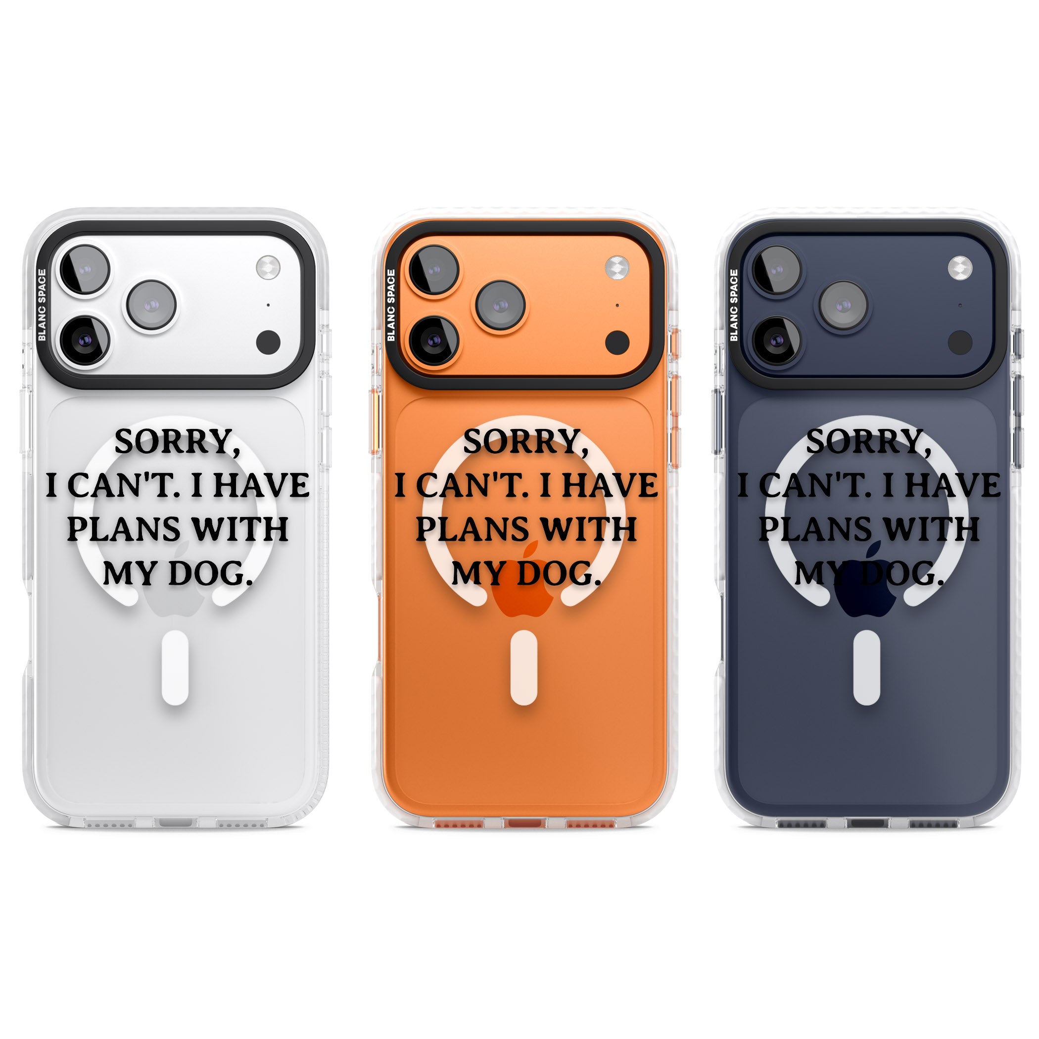 I Have Plans With My Dog iPhone 17 Pro Impact Pro Clear Phone Case APT Impact Protection