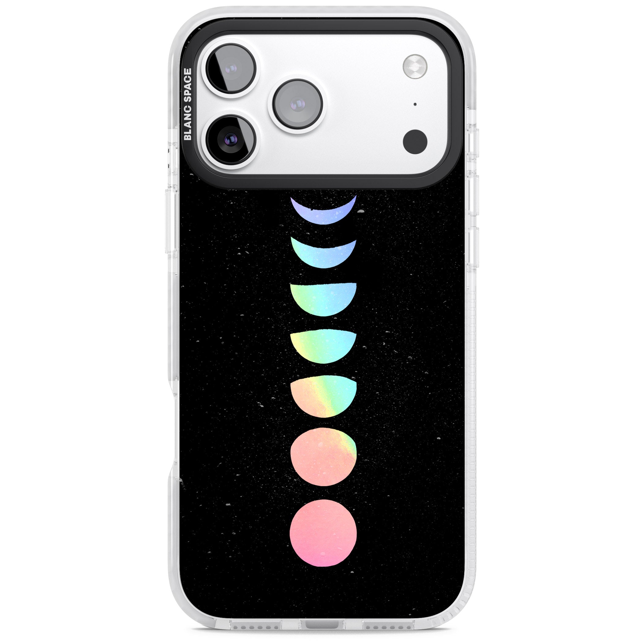 Pastel Moon Phases iPhone 17 Pro Impact Pro Clear Phone Case