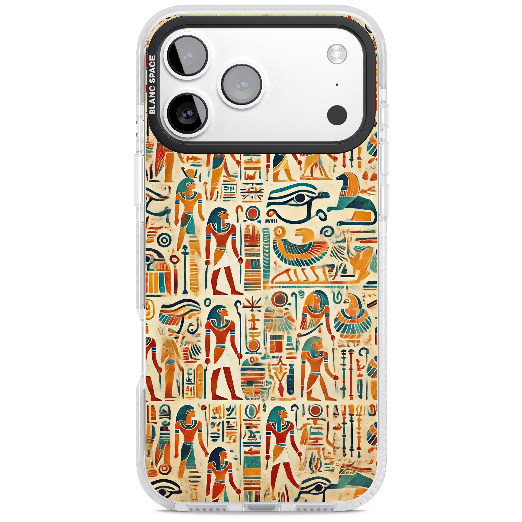 Egyptian Heiroglyphics iPhone 17 Pro Impact Pro Clear Phone Case