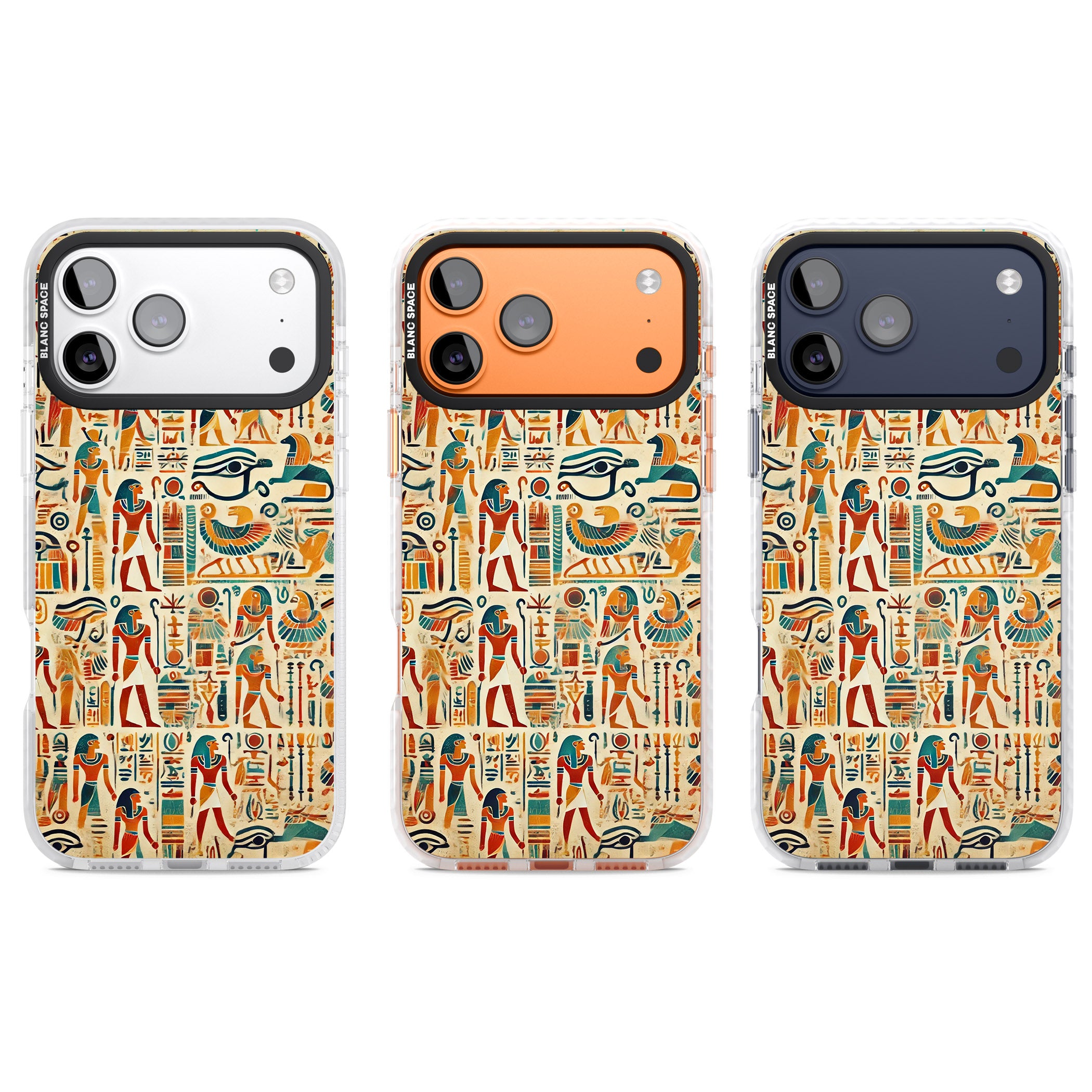 Egyptian Heiroglyphics iPhone 17 Pro Impact Pro Clear Phone Case APT Impact Protection