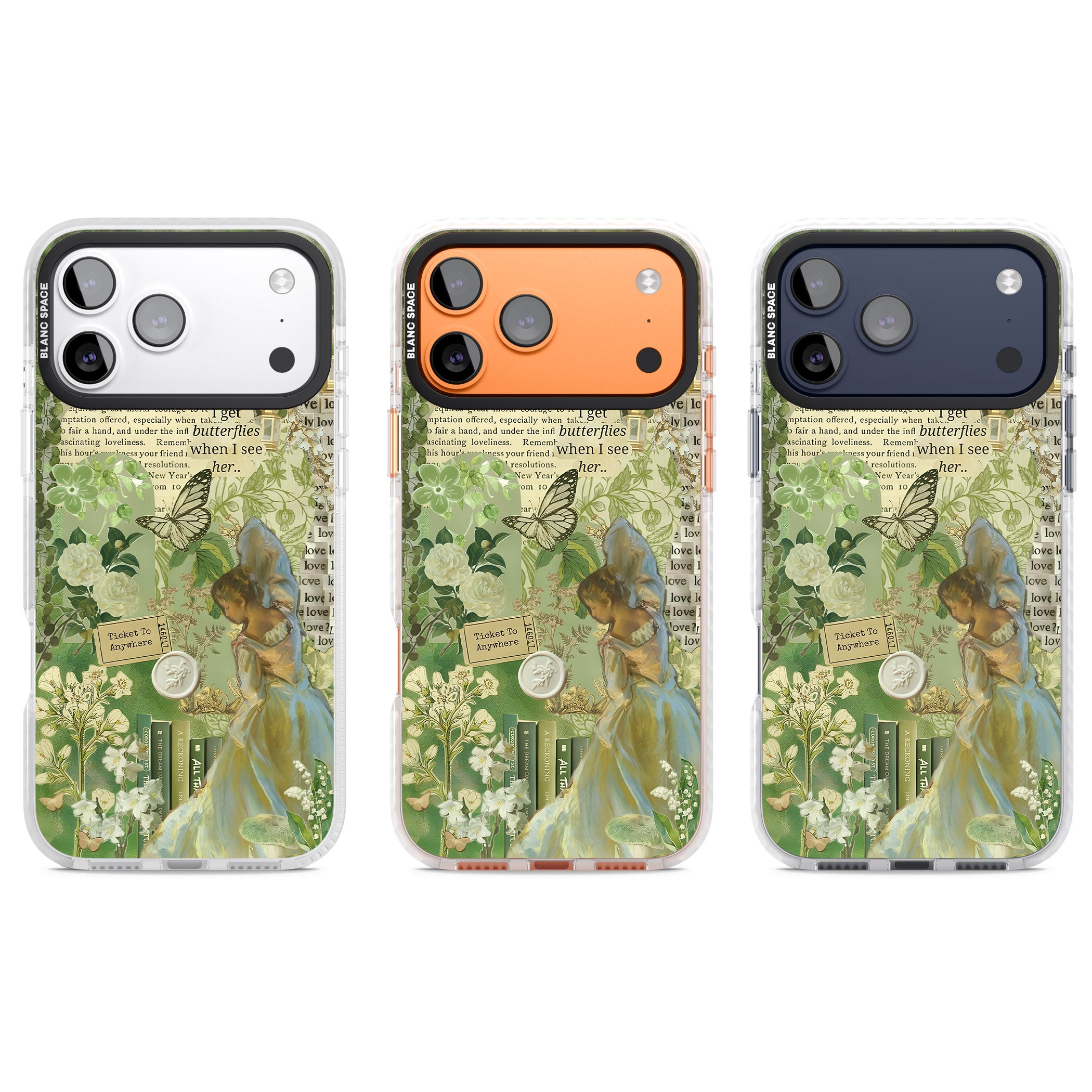 Vintage Green Fairy iPhone 17 Pro Impact Pro Clear Phone Case APT Impact Protection