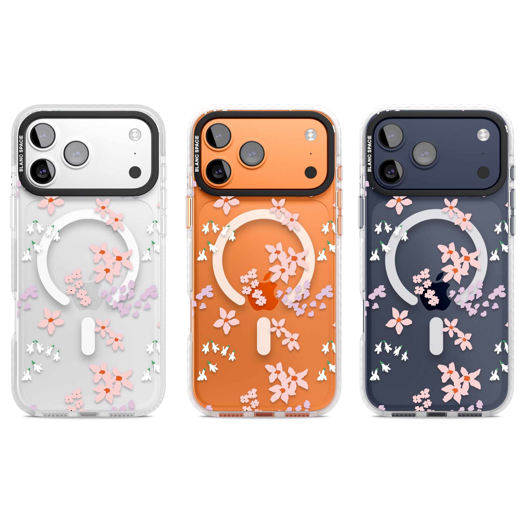 Pink & Purple Flower Mix iPhone 17 Pro Impact Pro Clear Phone Case APT Impact Protection