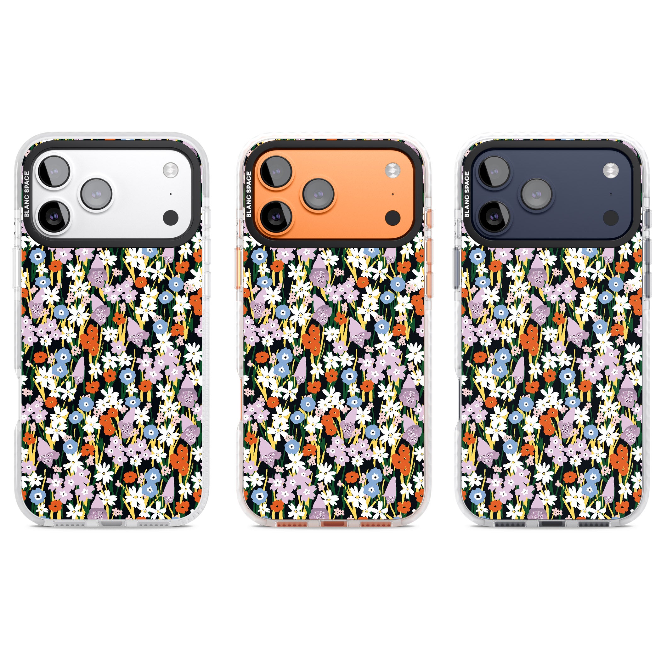 Energetic Floral Mix iPhone 17 Pro Impact Pro Clear Phone Case APT Impact Protection