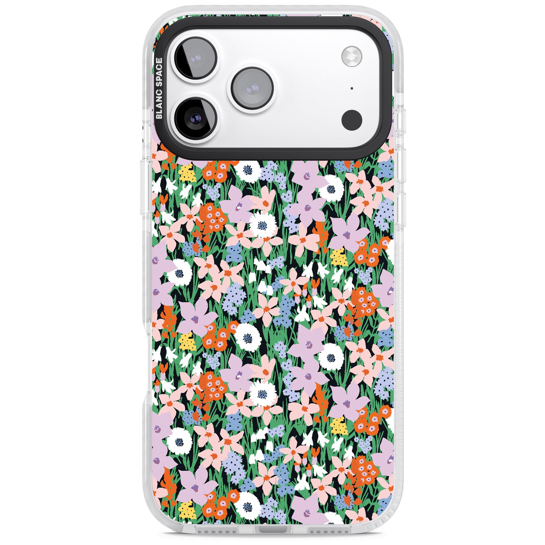 Jazzy Floral Mix iPhone 17 Pro Impact Pro Clear Phone Case
