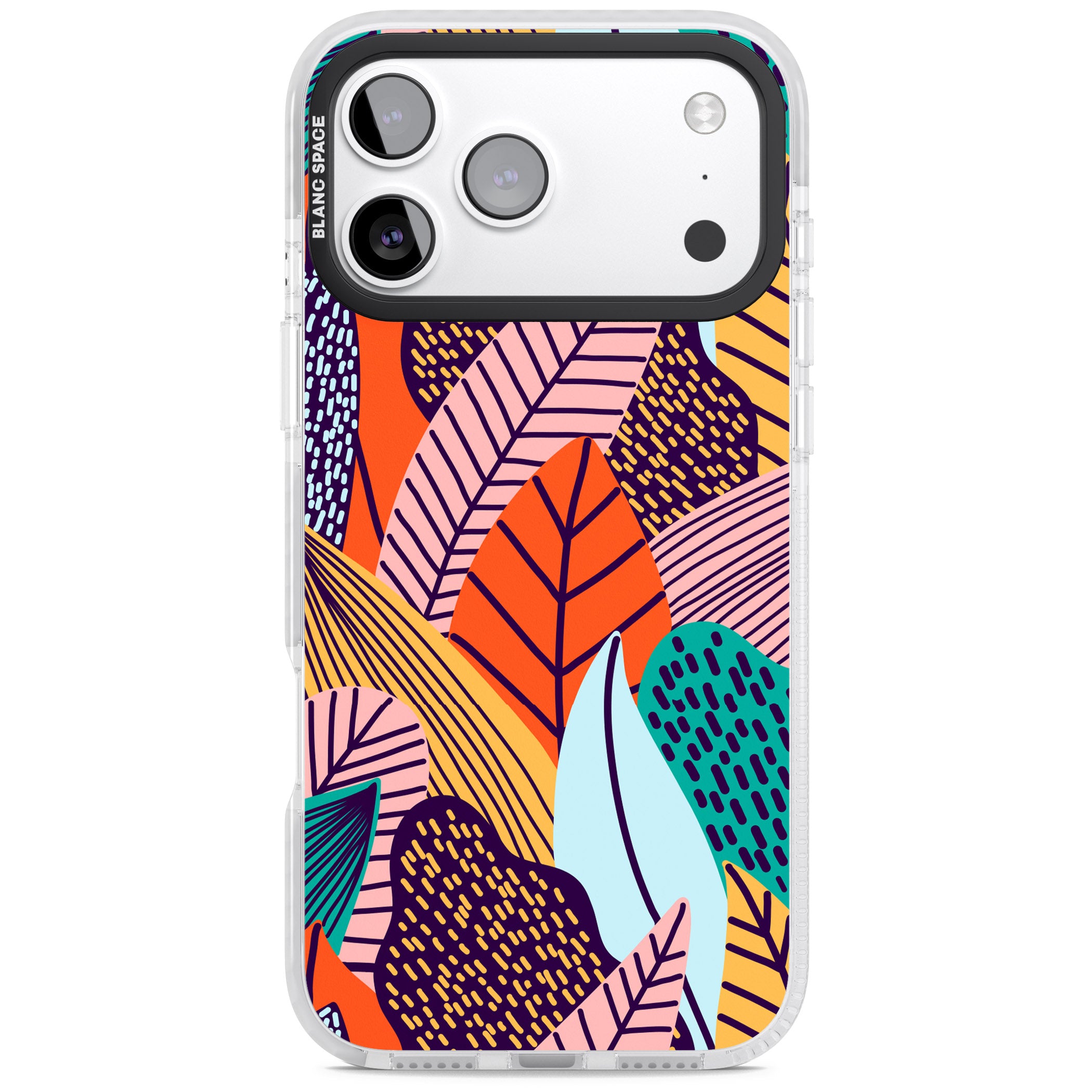Abstract Leaves iPhone 17 Pro Impact Pro Clear Phone Case