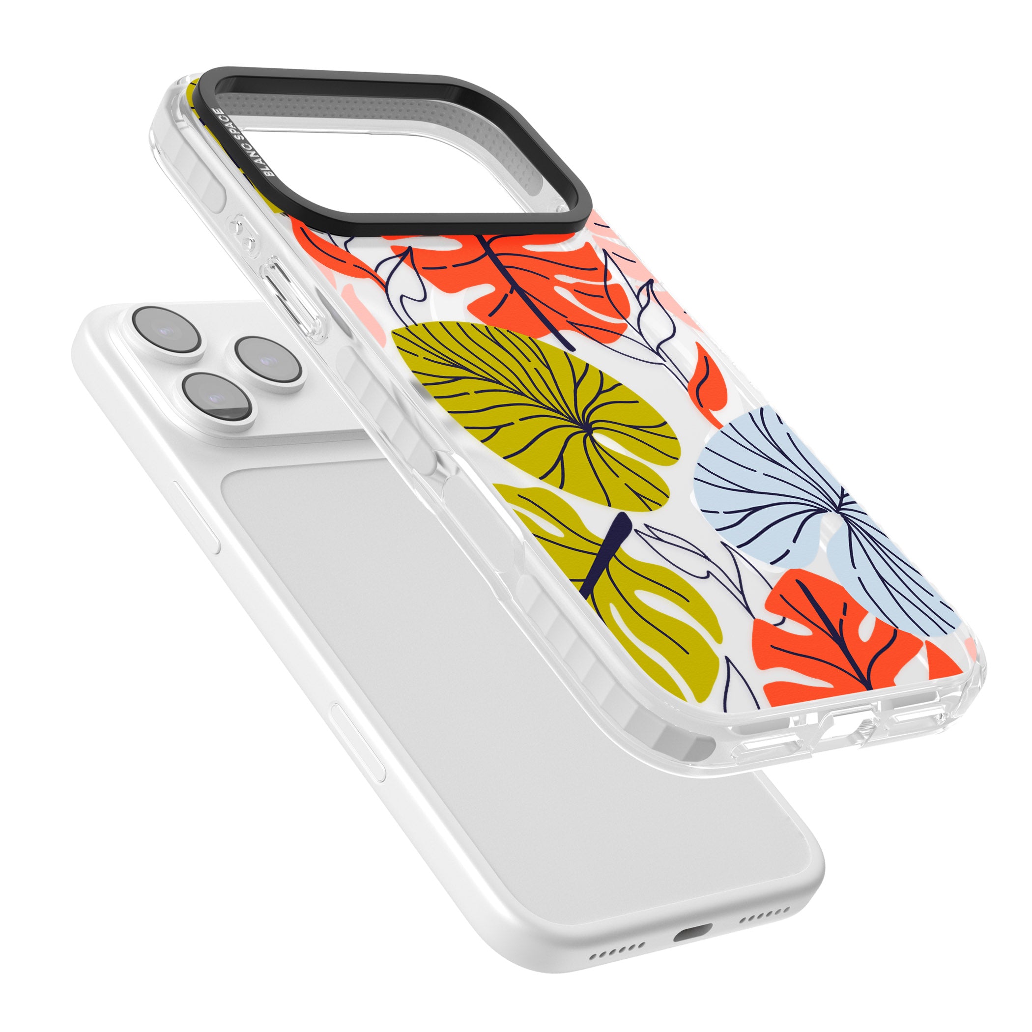 Retro Leaves iPhone 17 Pro Impact Pro Clear Phone Case Colours