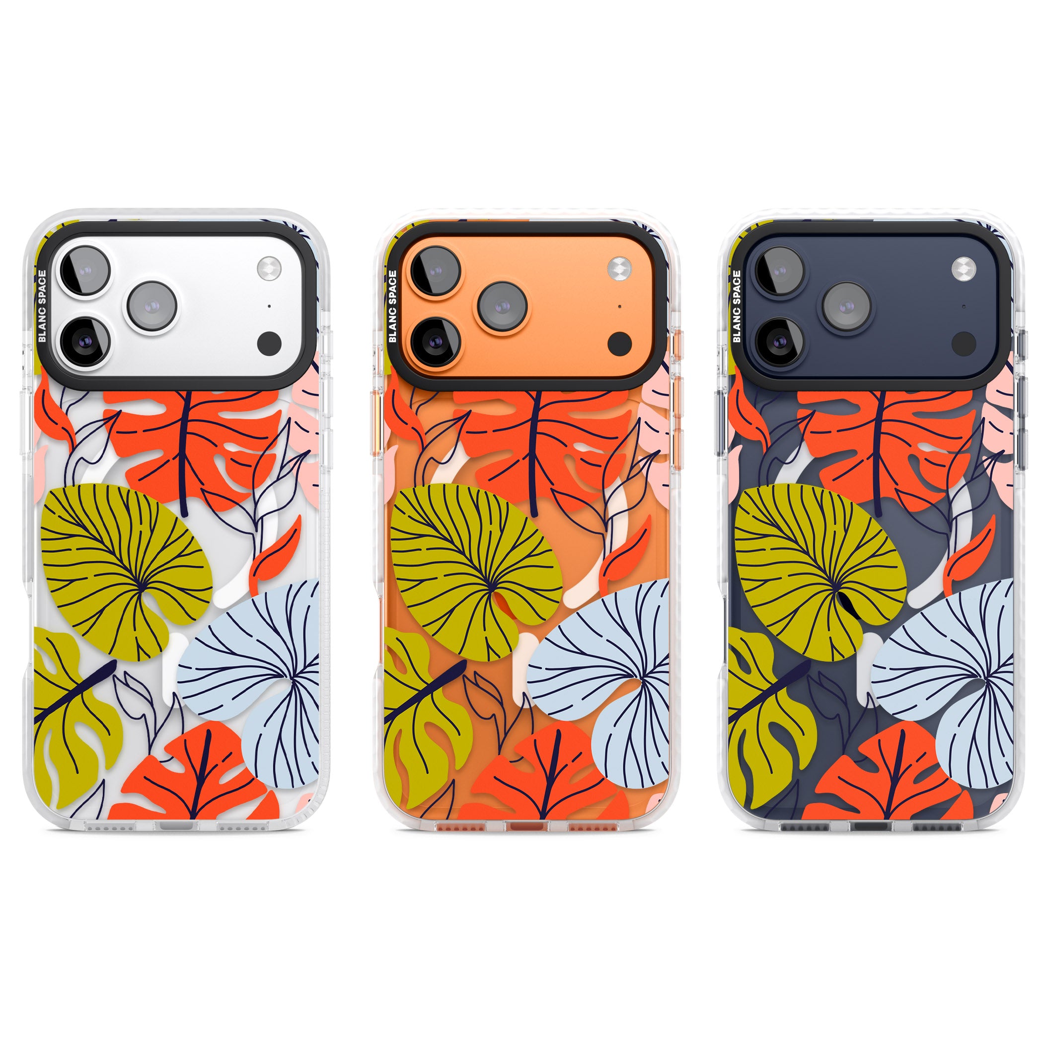 Retro Leaves iPhone 17 Pro Impact Pro Clear Phone Case APT Impact Protection