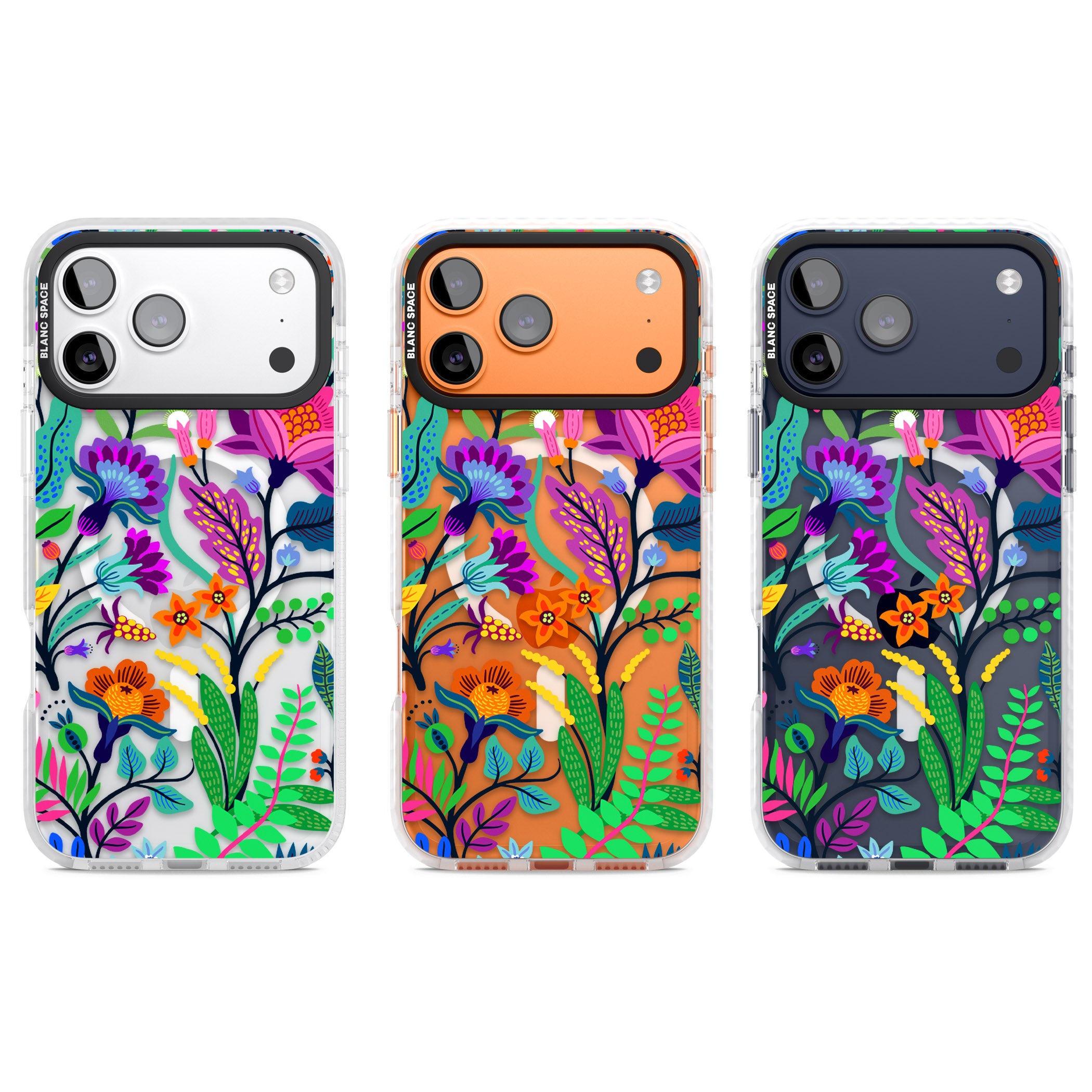 Floral Vibe iPhone 17 Pro Impact Pro Clear Phone Case APT Impact Protection