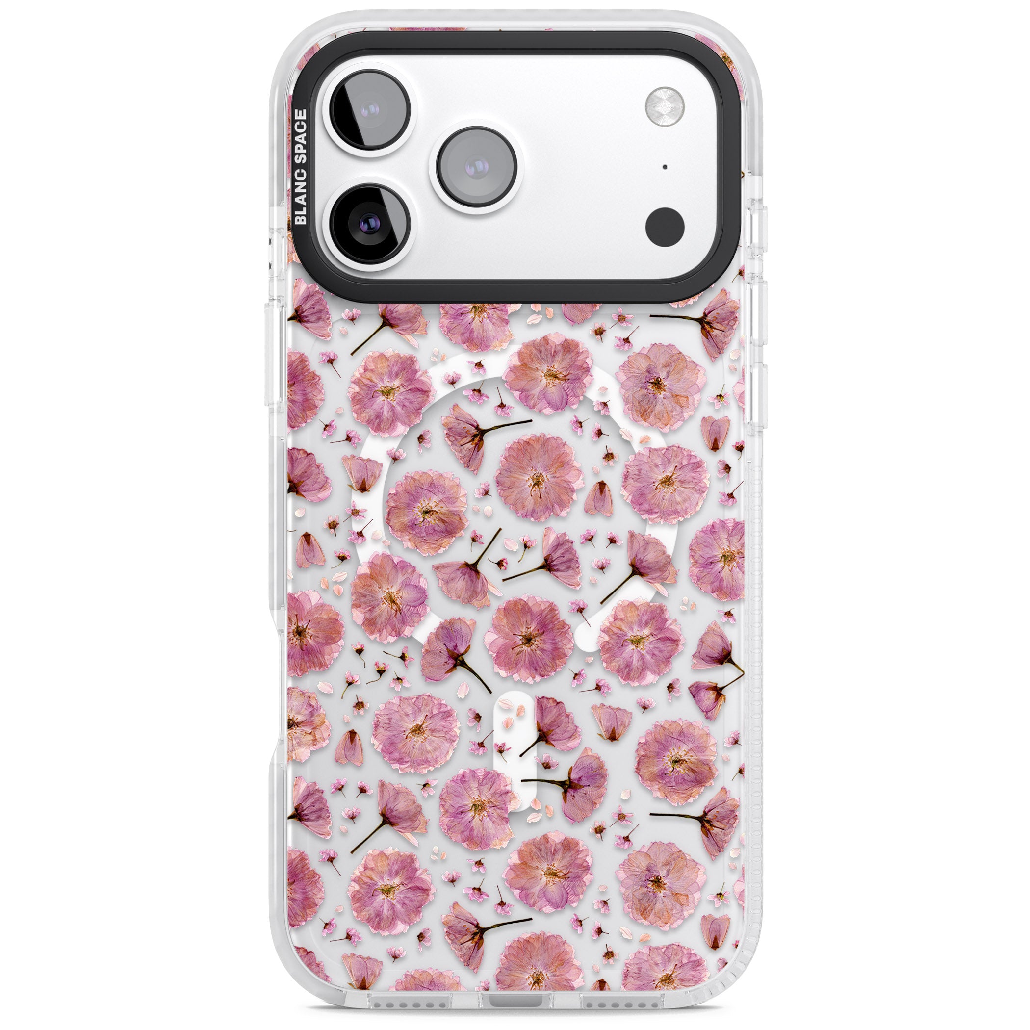 Pink Florals & Blossom iPhone 17 Pro Impact Pro Clear Phone Case