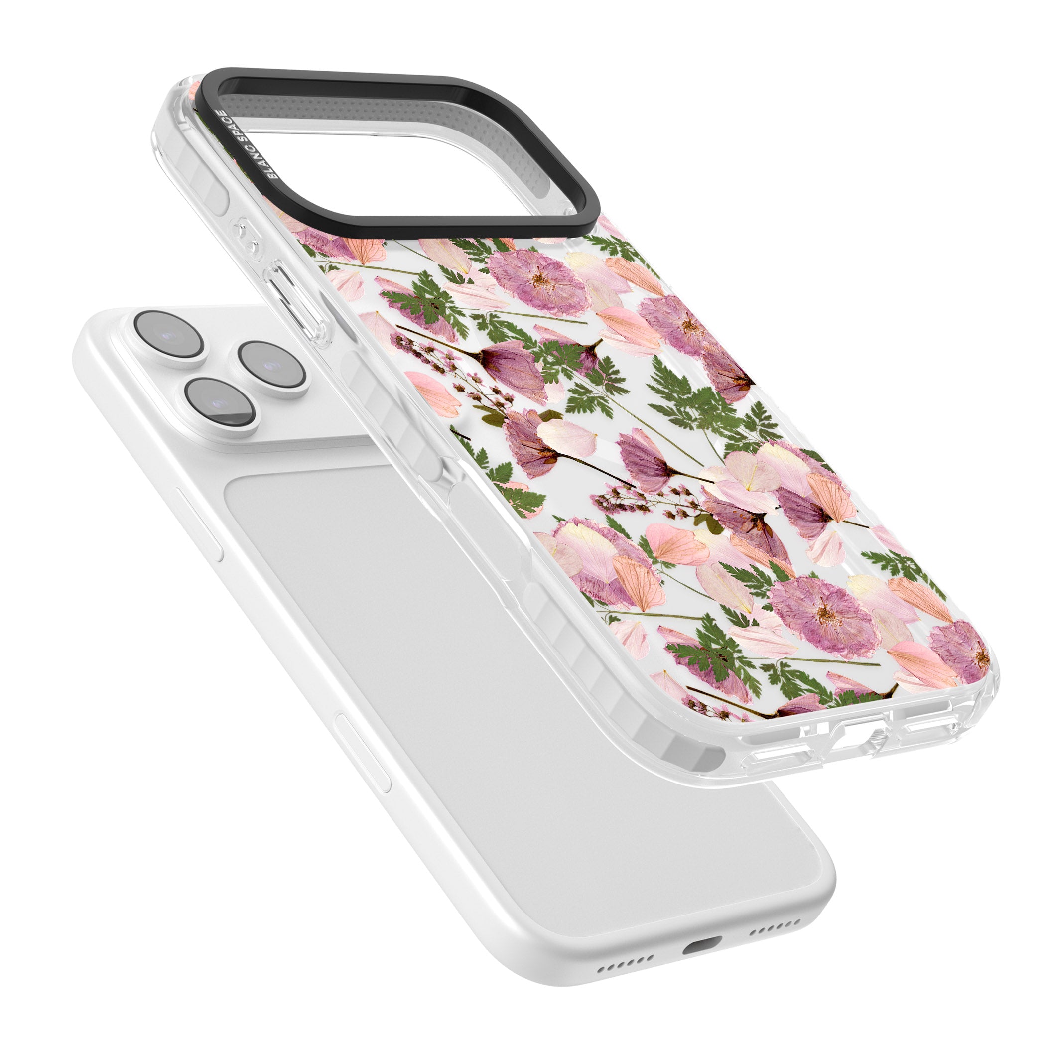 Pink Floral Appreciation iPhone 17 Pro Impact Pro Clear Phone Case Colours
