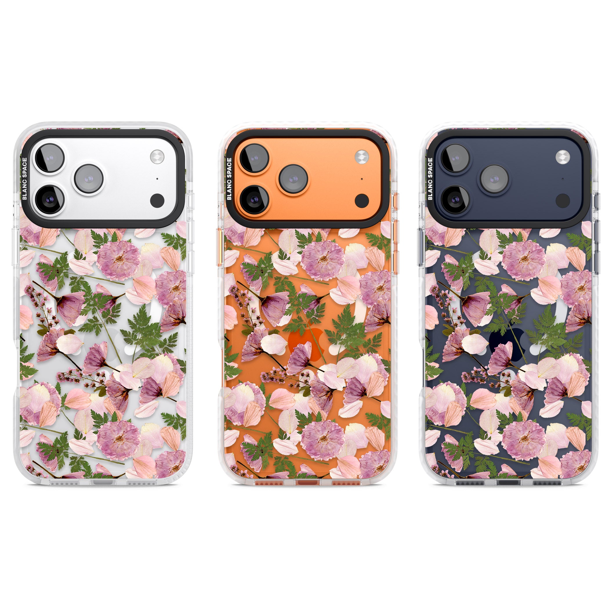 Pink Floral Appreciation iPhone 17 Pro Impact Pro Clear Phone Case APT Impact Protection